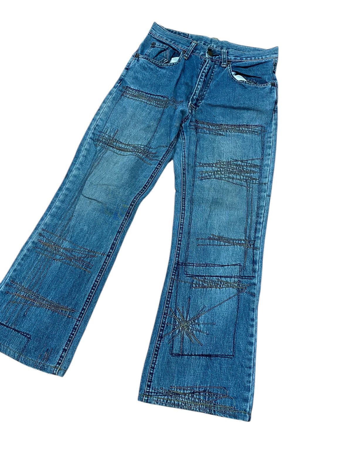 Hysteric Glamour 🔥SEND OFFER🔥Hysteric glamour zigzag flared denim very rare Size US 28 / EU 44 - 4 Thumbnail