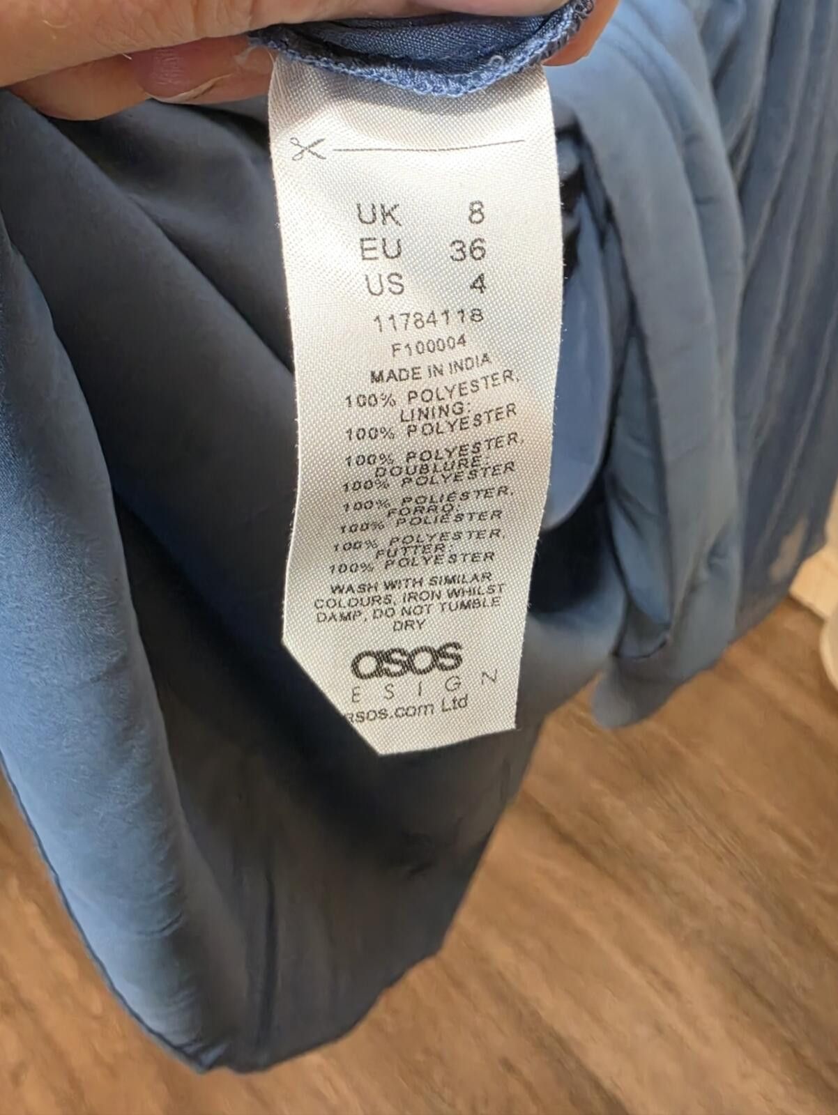Asos ASOS Blue Dress Size S / US 4 / IT 40 - 7 Thumbnail