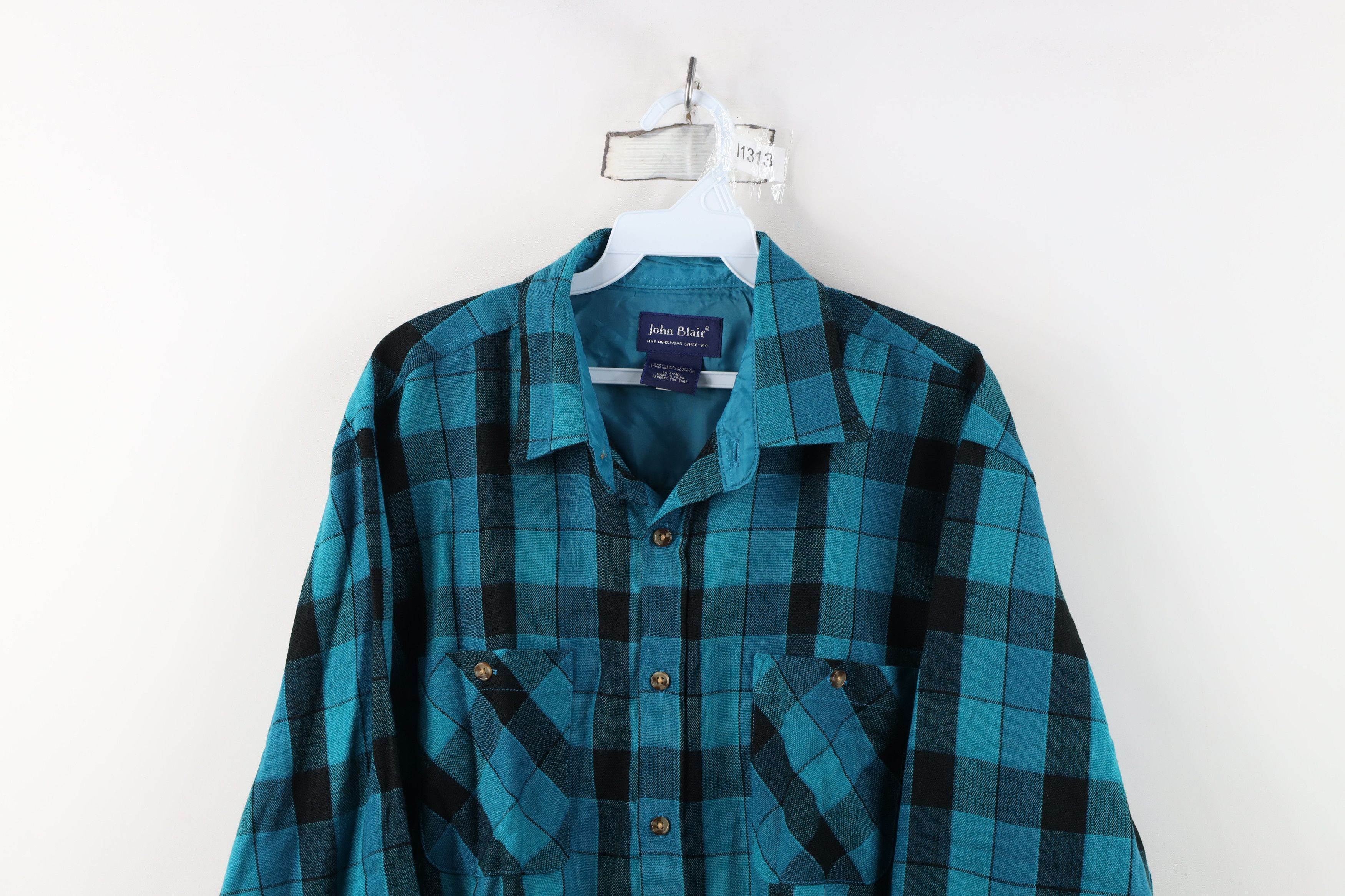 Vintage Vintage 90s Streetwear Pocket Collared Button Shirt Plaid Size US M / EU 48-50 / 2 - 2 Thumbnail