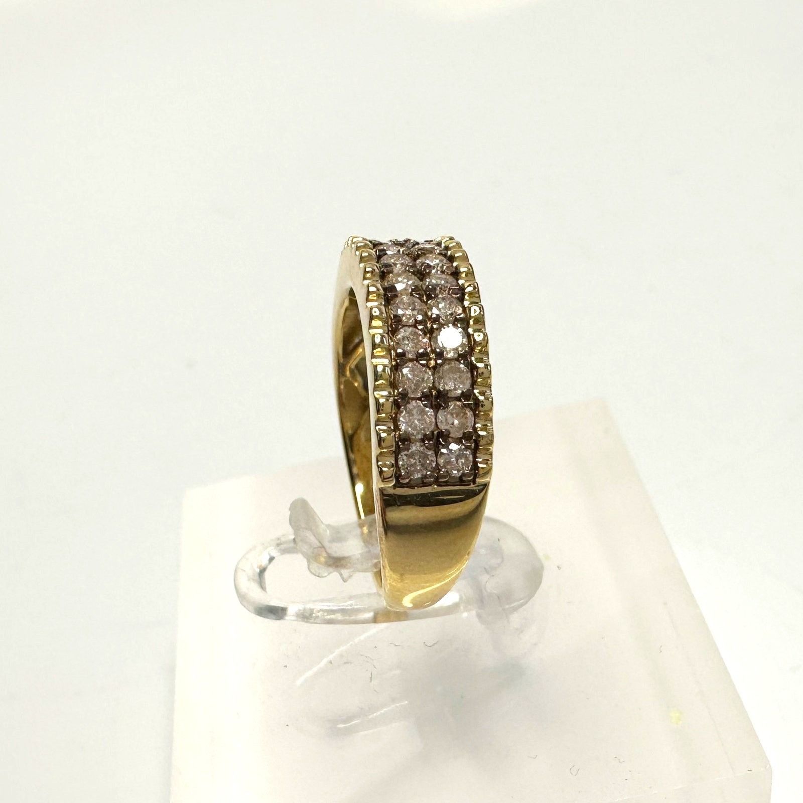 Other Beautiful 3/4 Ct Diamond 2 row Anniversary Ring 14kt Gold Ov Size ONE SIZE - 7 Thumbnail