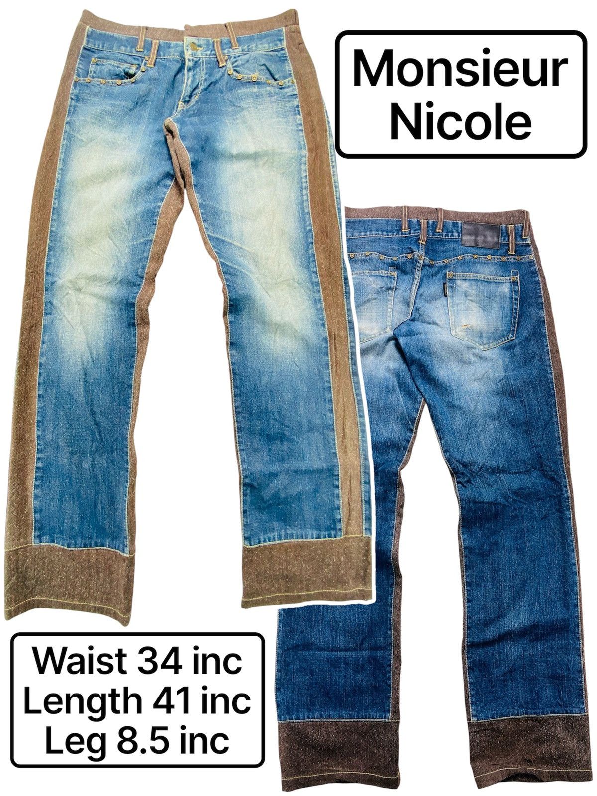 Japanese Brand vintage Monsieur Nicole Hybrid Size US 34 / EU 50 - 1 Thumbnail