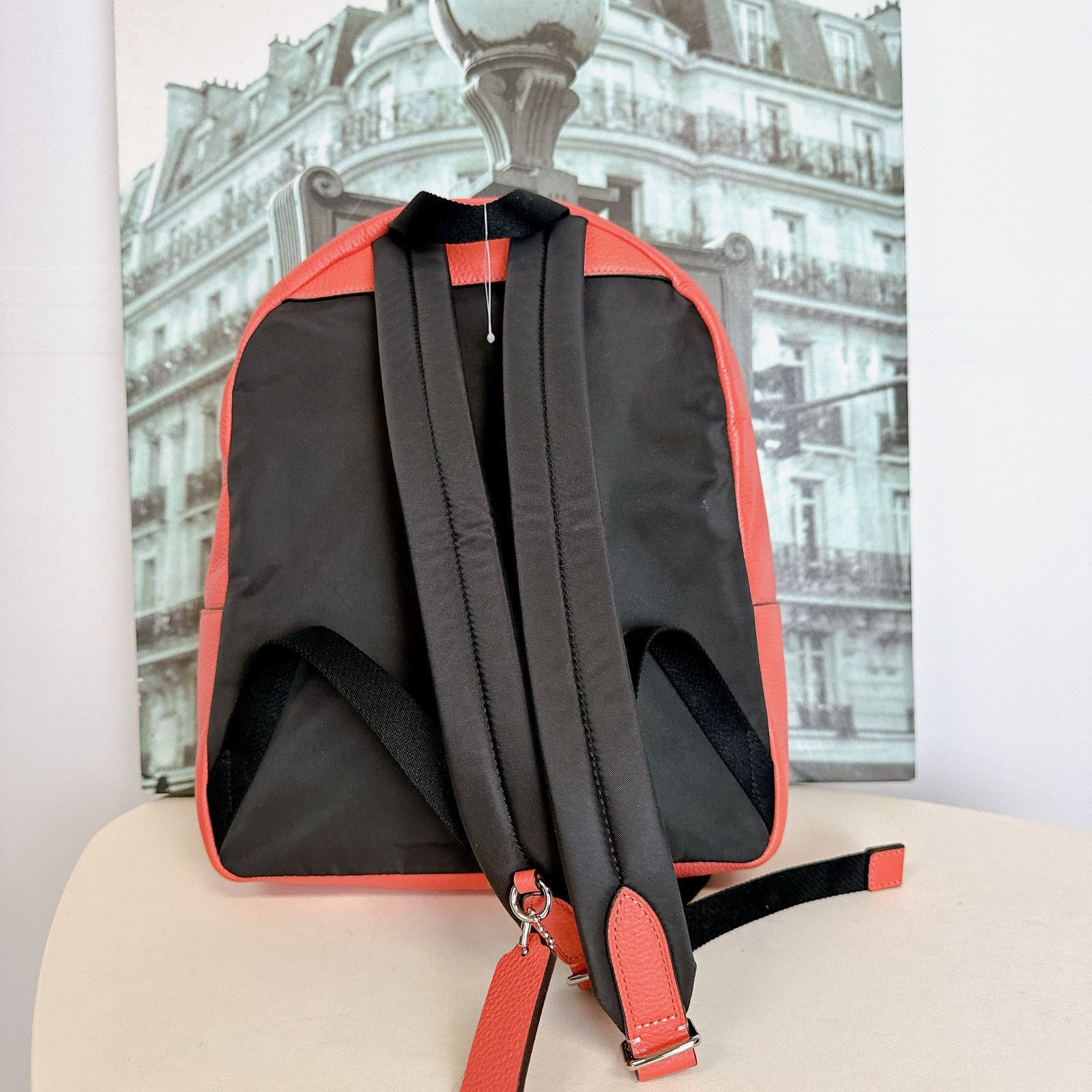 coach f30550 medium charlie backpack black in Grey Pebble Leather sleek shapes and fine fabrics in mind Coach F30550 Medium Charlie Backpack
