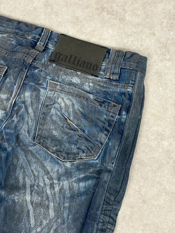 John Galliano AW2011 Galliano Navy Slim Distressed Denim Jeans Size US 31 - 8 Thumbnail