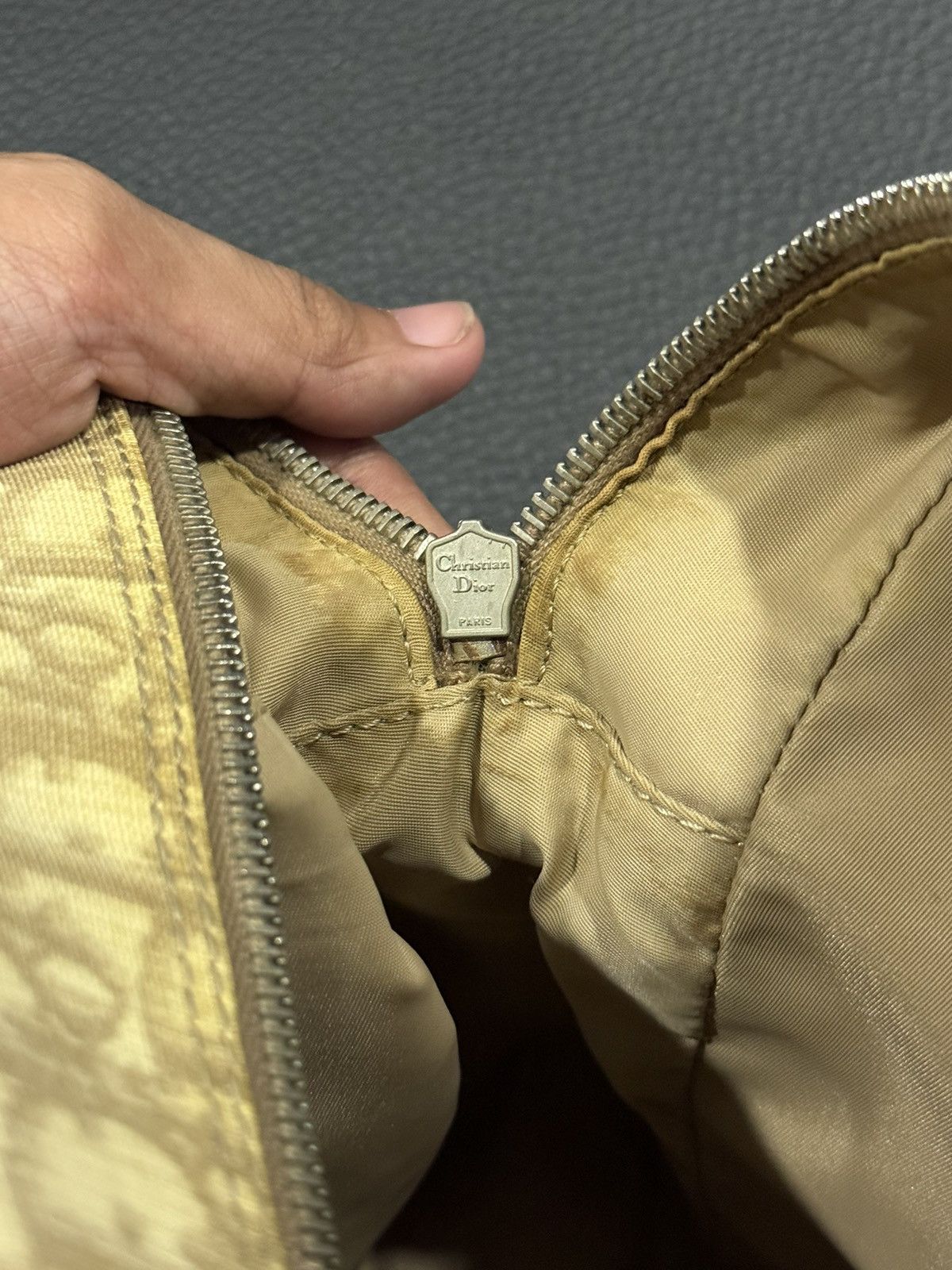 Dior Dior Vintage Beige Flower Trotter Oblique Monogram (2004) Size ONE SIZE - 13 Thumbnail