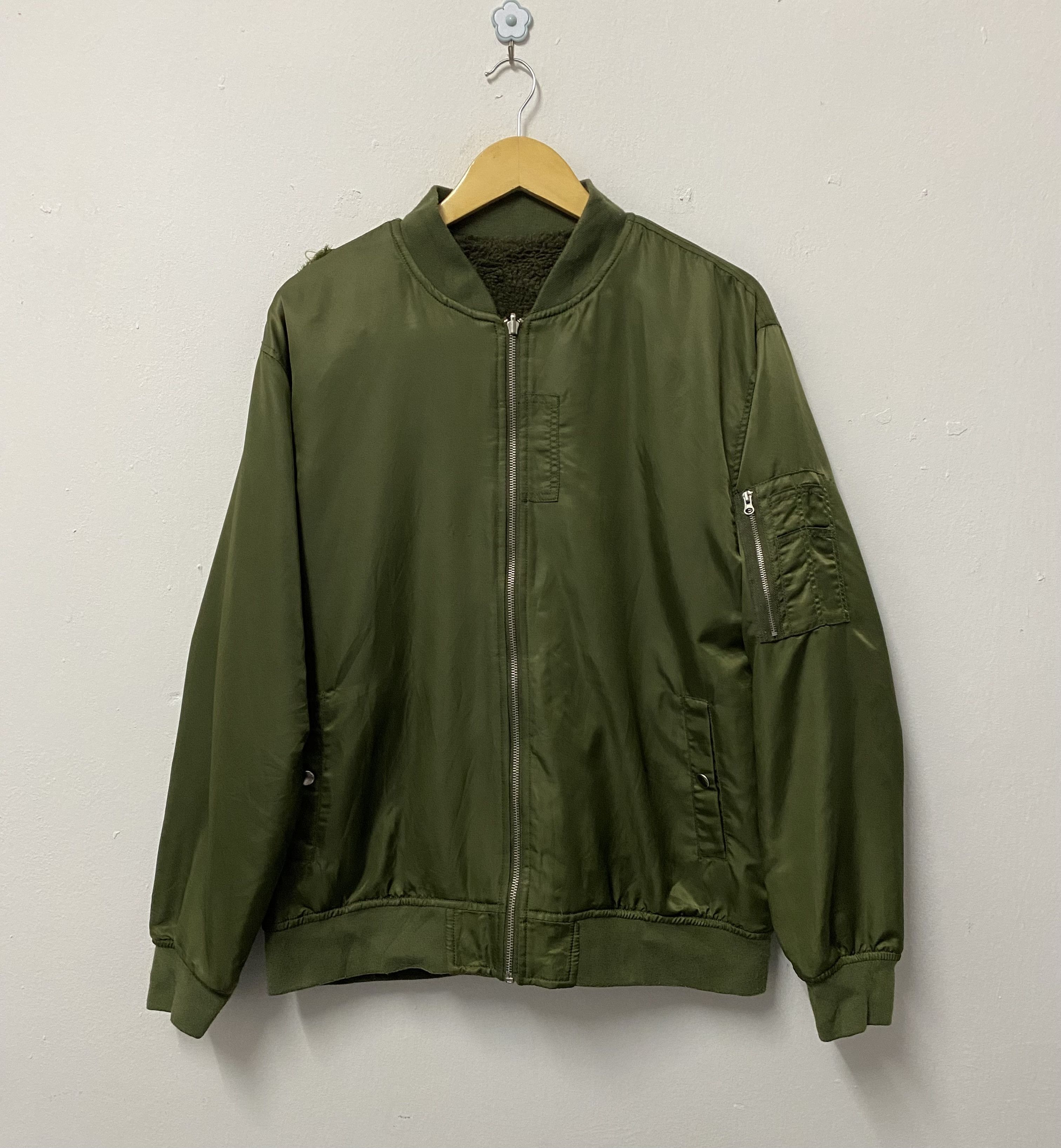 Katharine Hamnett London Vintage Katharine Hamnett Reversible Bomber/Fleece Jacket Size US L / EU 52-54 / 3 - 1 Thumbnail