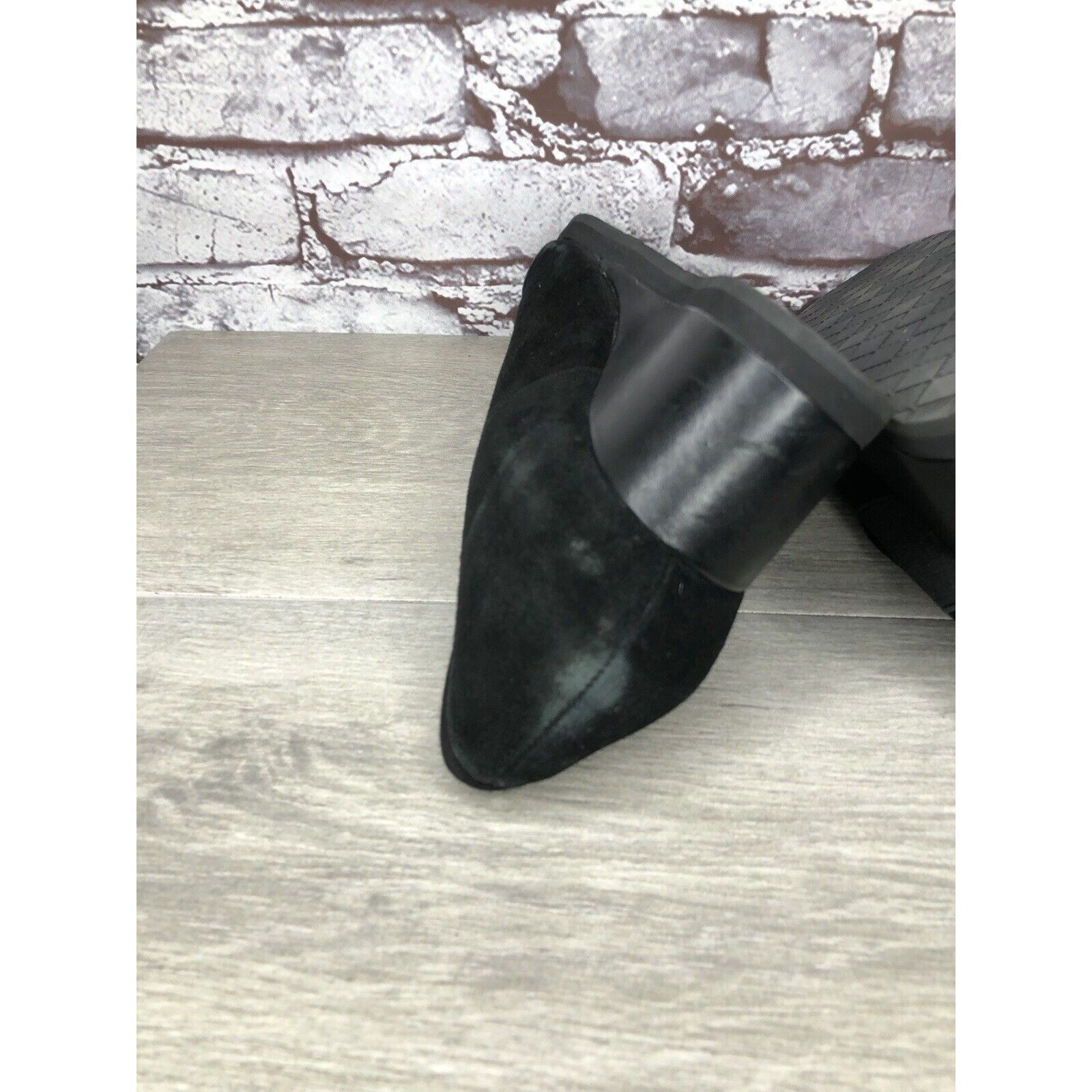 Other Earthies Bondy Black Suede Leather Strap Wedge Booties Women Size US 9 / IT 39 - 21 Thumbnail