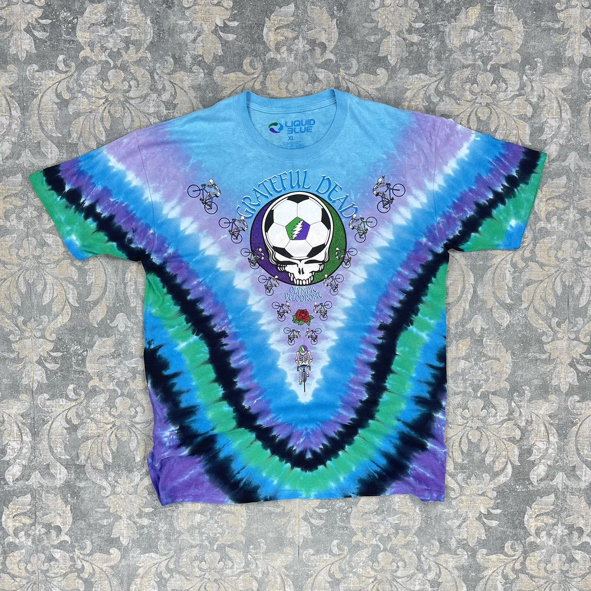 Band Tees × Grateful Dead × Liquid Blue GRATEFUL DEAD LIQUID BLUE TEE 'OLYMPIC VELODROME' 1990 Size US XL / EU 56 / 4 - 1 Thumbnail