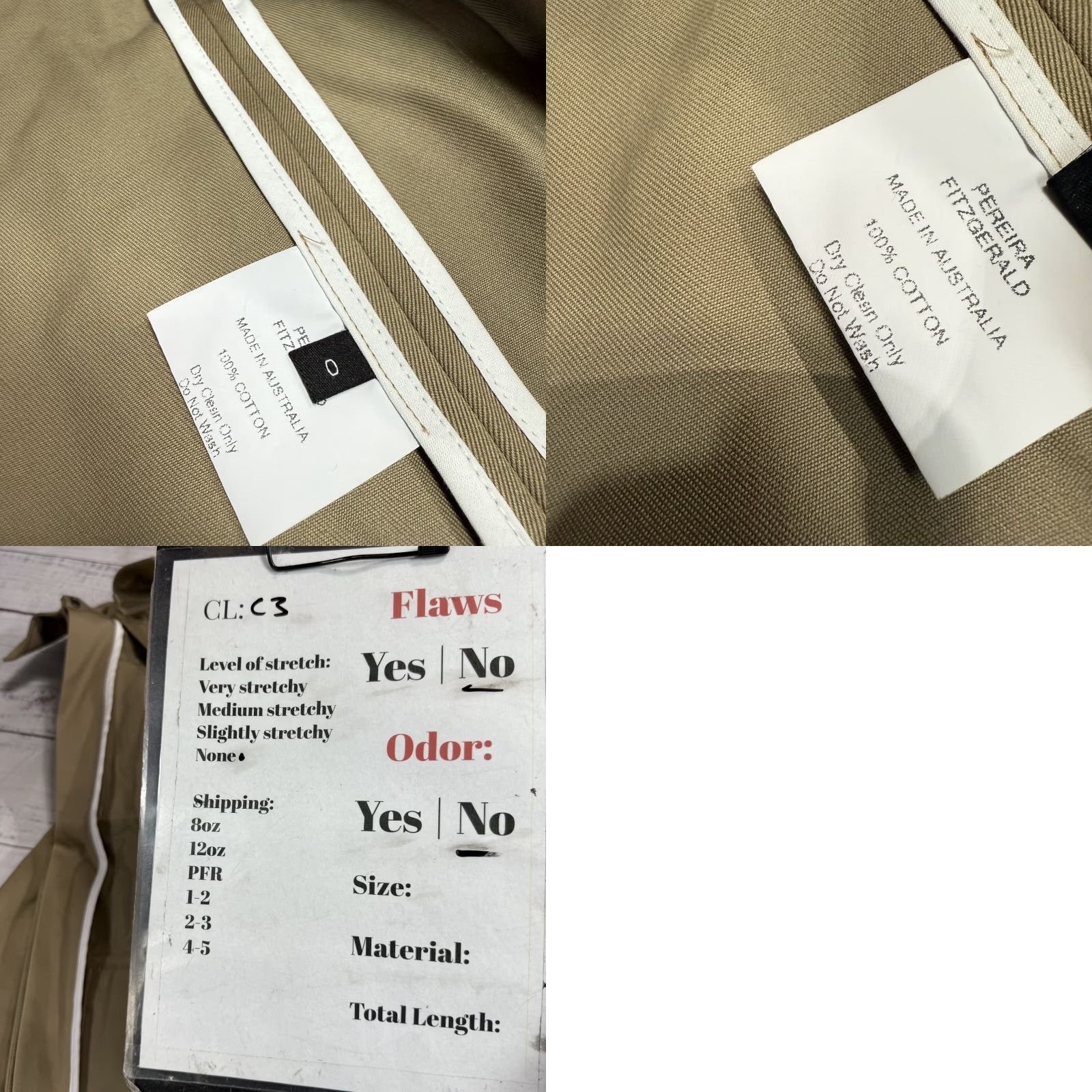 Vintage Pereira Fitzgerald Khaki Utility Jacket Coat Open Front Cotton Womens L Size L / US 10 / IT 46 - 8 Thumbnail