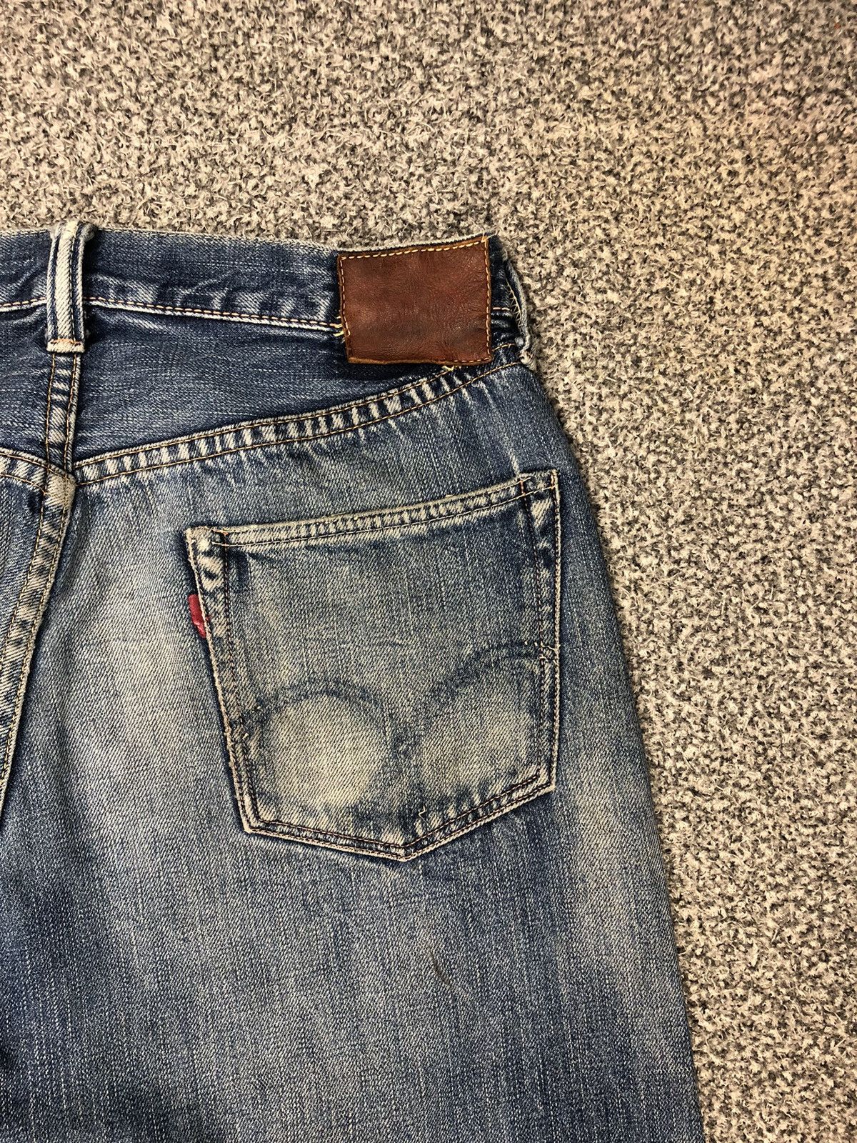 Evisu Vintage Distressed Japanese Brand Fullcount Selvage Jeans Size US 30 / EU 46 - 18 Thumbnail