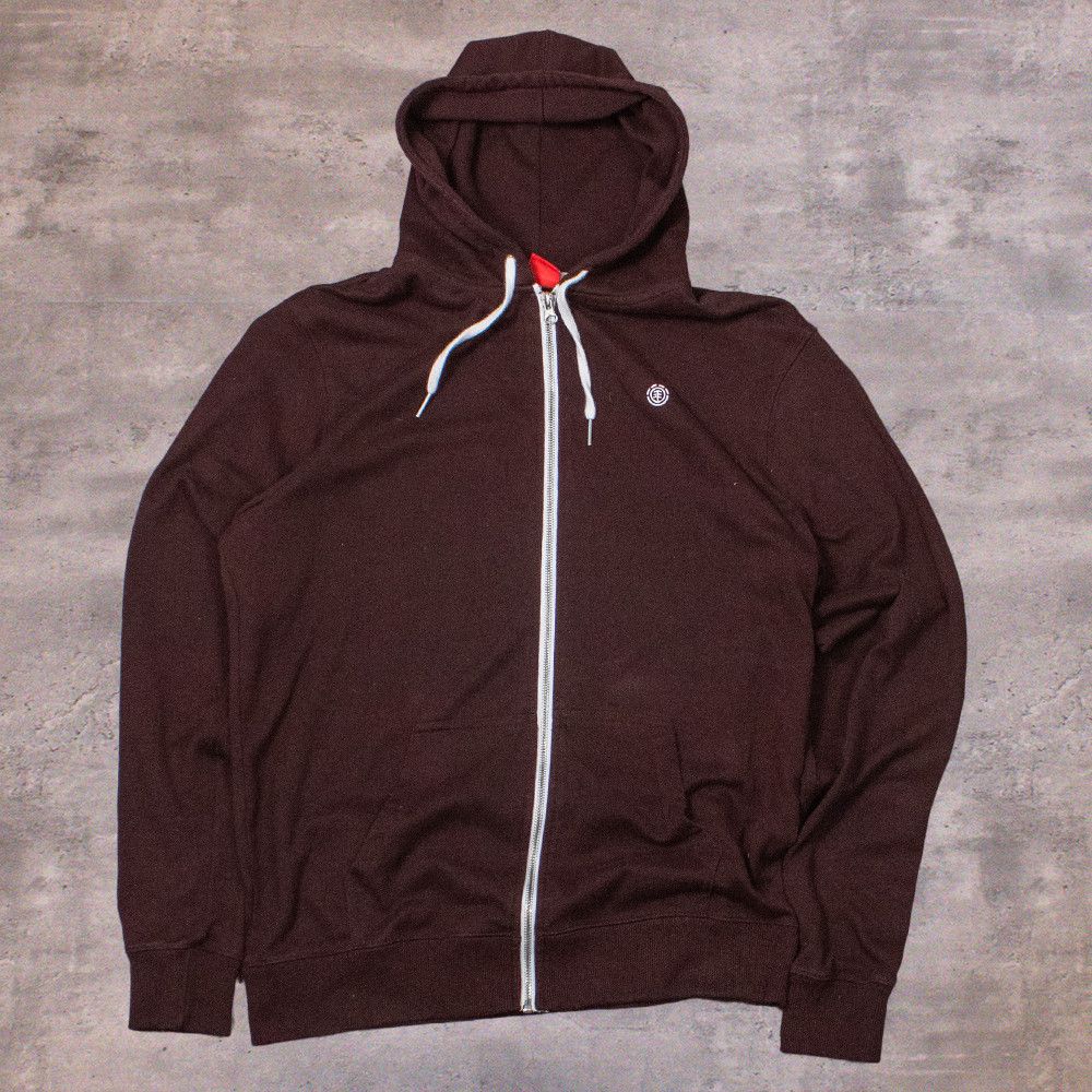 Element Y2K 2000'S Element Skater Burgundy Zip Hoodie Sweater Size US M / EU 48-50 / 2 - 1 Thumbnail