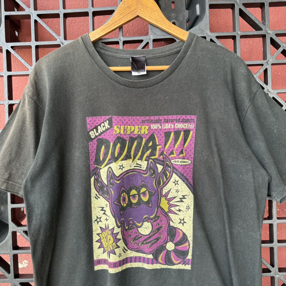 Japanese Brand Promo Tee Sunfaded Black Super Dona Size US XL / EU 56 / 4 - 7 Thumbnail
