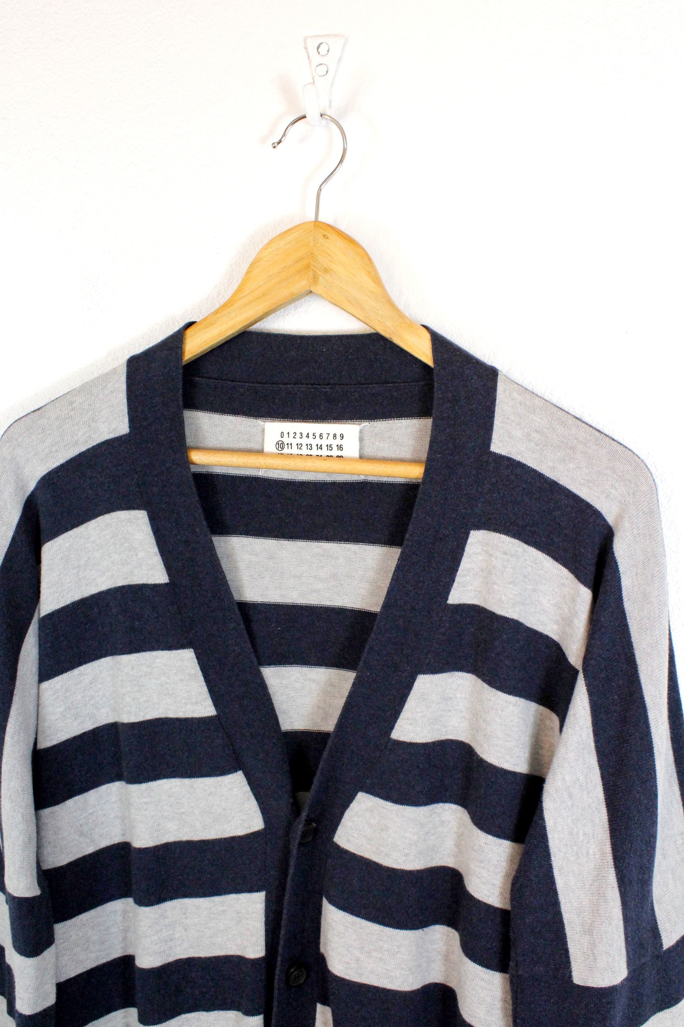 Maison Margiela Archive Maison Margiela Line (10) Wide Striped Cardigan Size US M / EU 48-50 / 2 - 2 Thumbnail