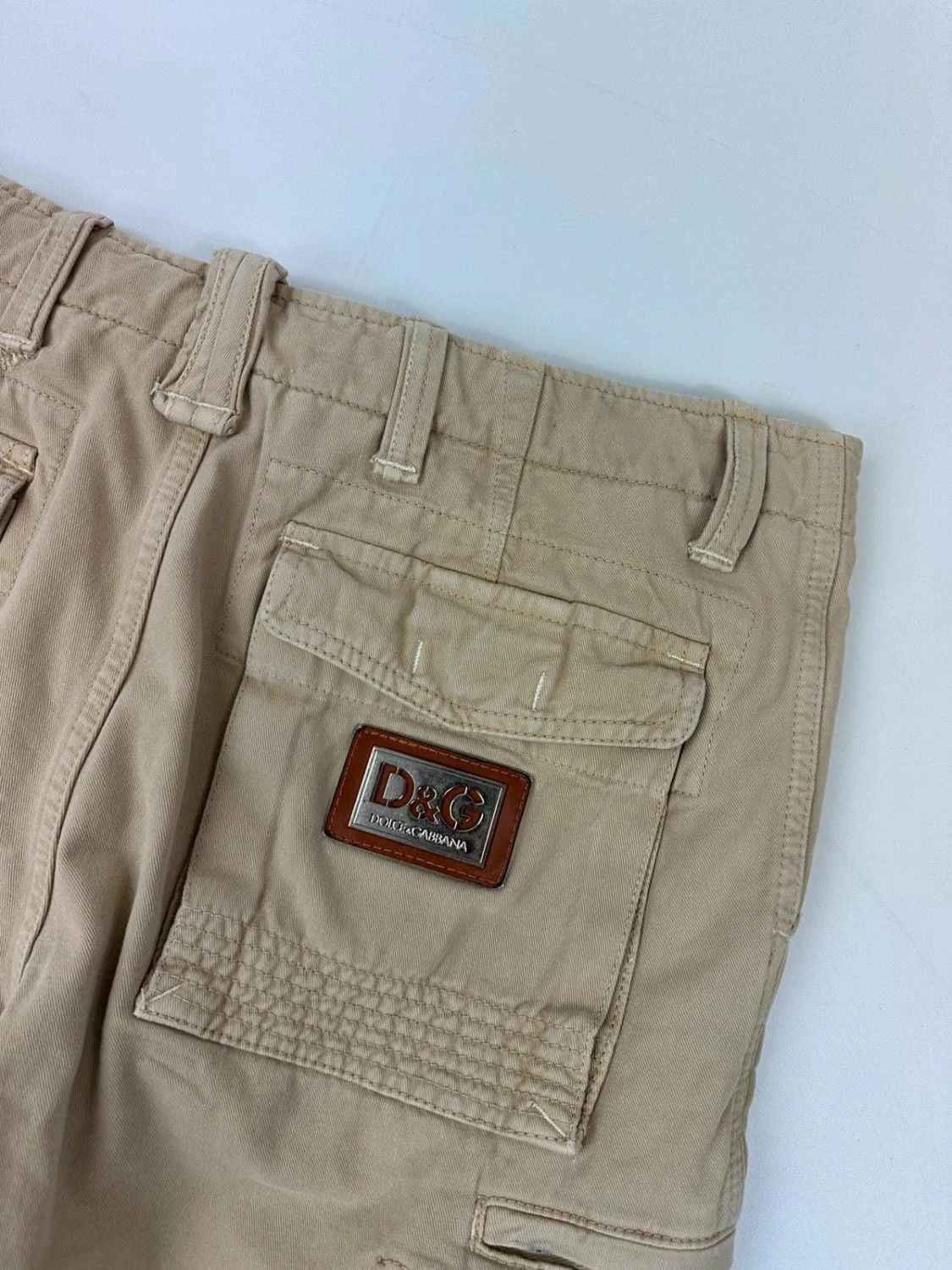 Dolce & Gabbana Dolce Gabbana SS2007 Beige Cargo Pants Plaque Baggy Size US 32 / EU 48 - 4 Thumbnail