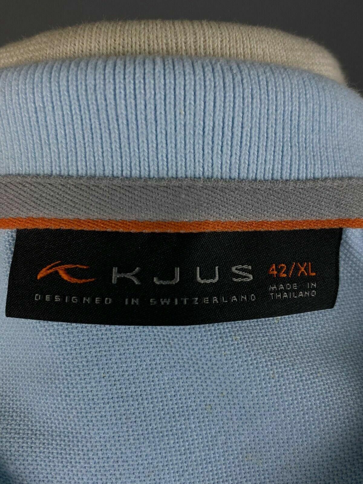 KJUS KJUS Blue Short Sleeve Polo Shirt Size 42 / XL Size XL / US 12-14 / IT 48-50 - 10 Thumbnail