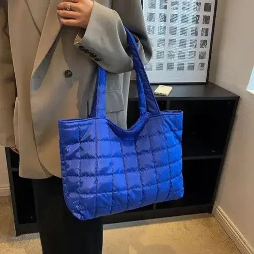 Tote Puffer Bag Vintage in Blue, Men's
