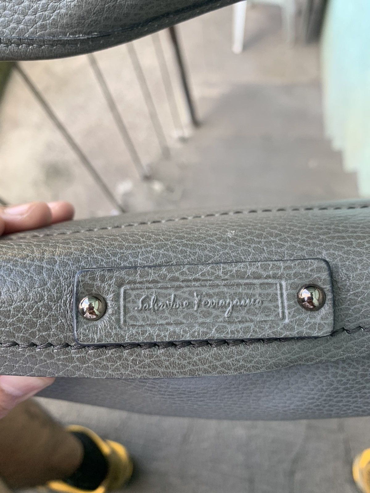 Salvatore Ferragamo Pebbled Leather Shoulder Bag Size ONE SIZE - 8 Thumbnail