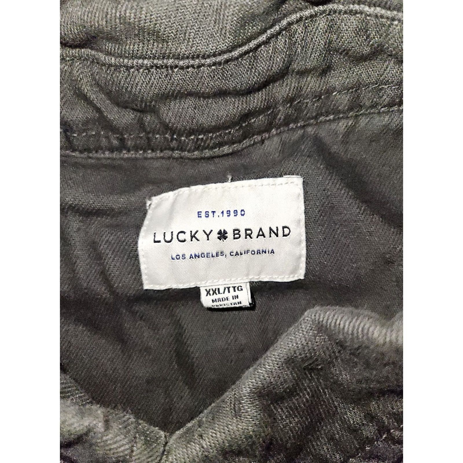 Lucky Brand Lucky Brand Shirt Mens 2XL Gray Button Down Long Sleeve Double Pocket Casual Shirt-2XL Mens Gray Button-Down Collared Cotton Workwear Size US XXL / EU 58 / 5 - 3 Thumbnail