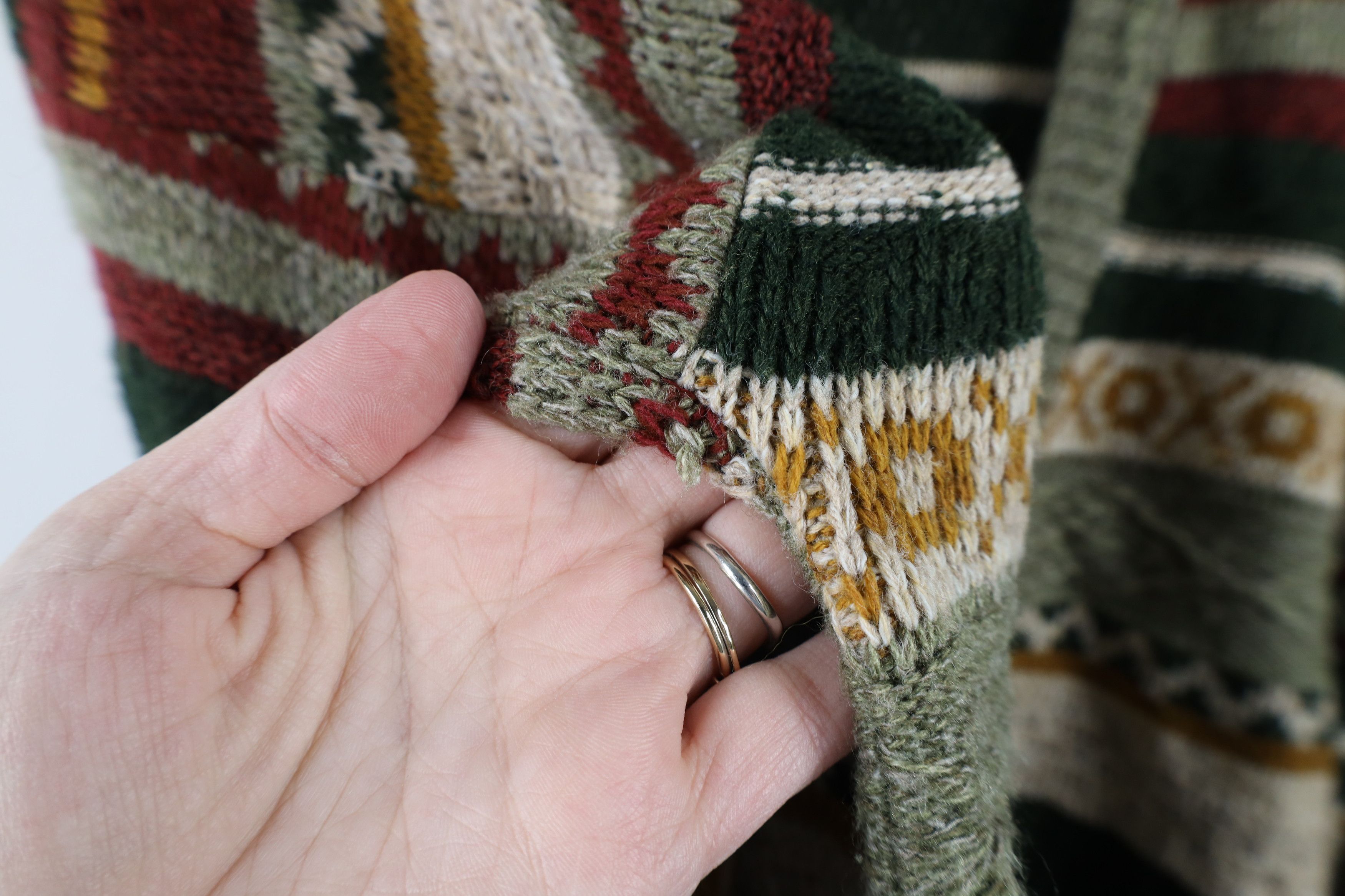 Vintage Vintage 90s Streetwear Fair Isle Knit Cardigan Sweater USA Size US XL / EU 56 / 4 - 5 Thumbnail