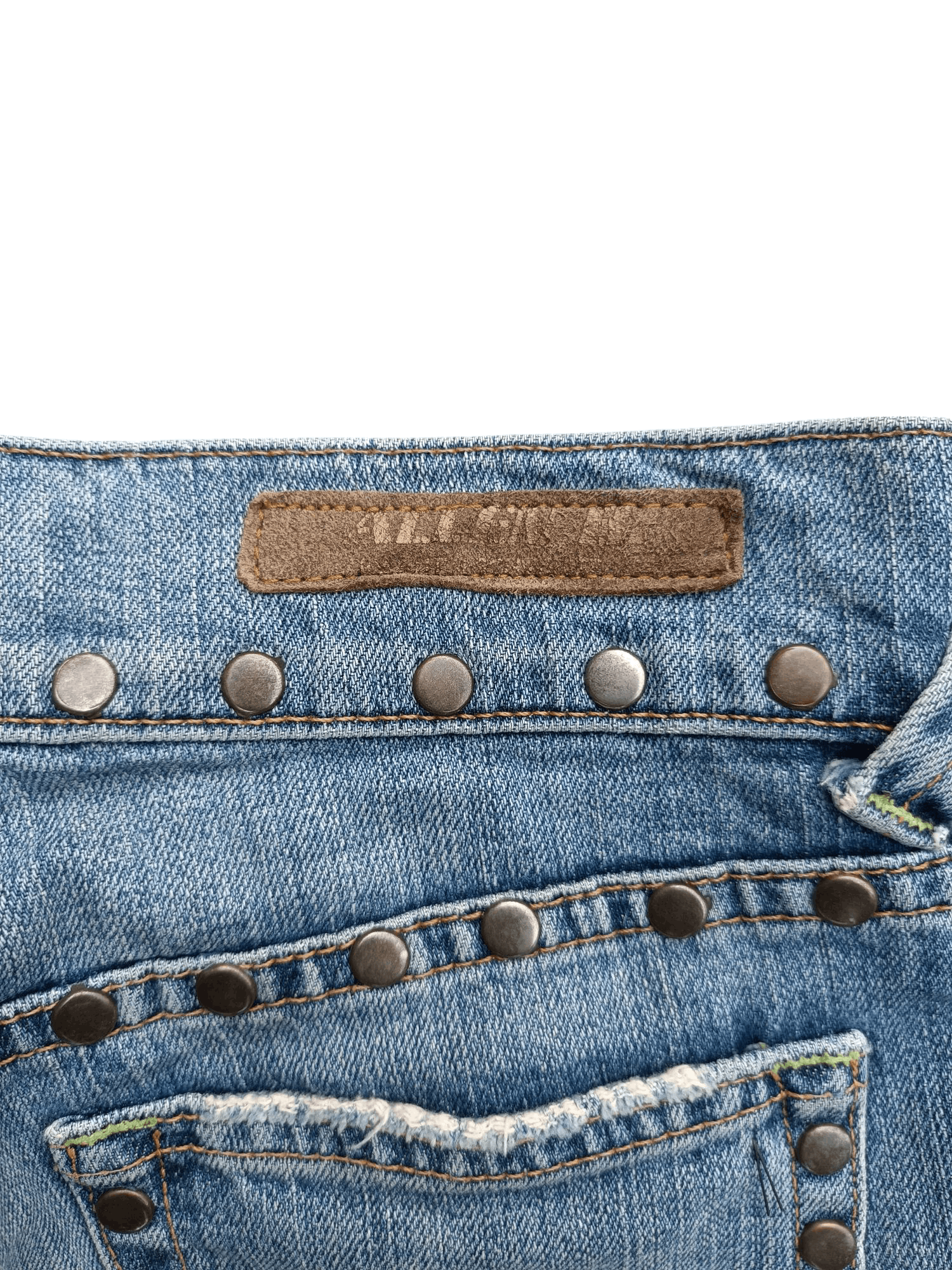 Other FLARED Allen B. Distresed Embroidered Rare Design Jeans E233 Size 26" / US 2 / IT 38 - 12 Thumbnail