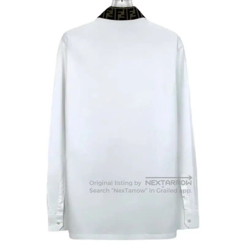 Fendi Fendi Men's White Cotton Long Sleeve Shirt . Size US XL / EU 56 / 4 - 3 Thumbnail