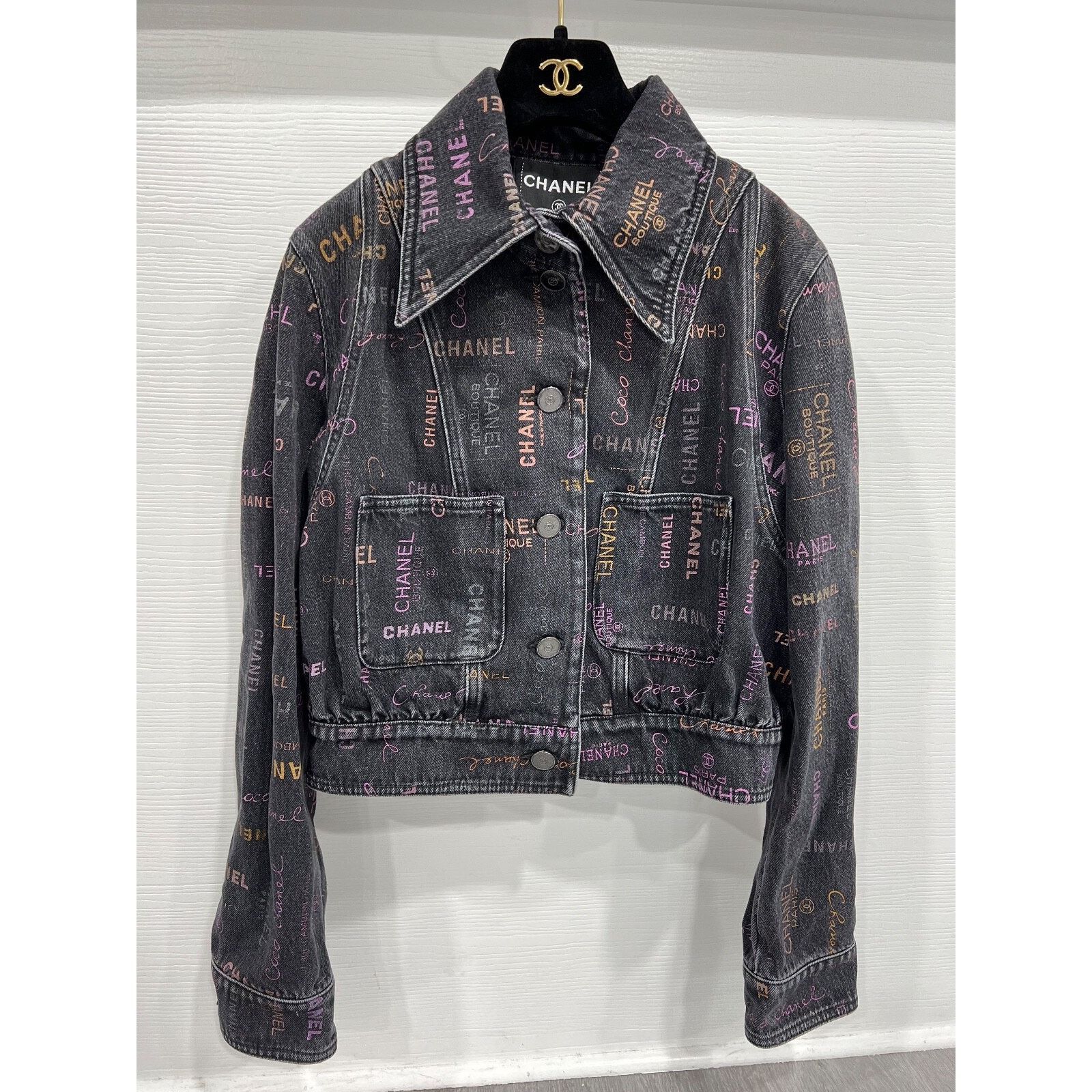 Chanel Chanel Graffiti Logo Denim Runway Long Sleeve Jacket 38 Size XS / US 0-2 / IT 36-38 - 4 Thumbnail