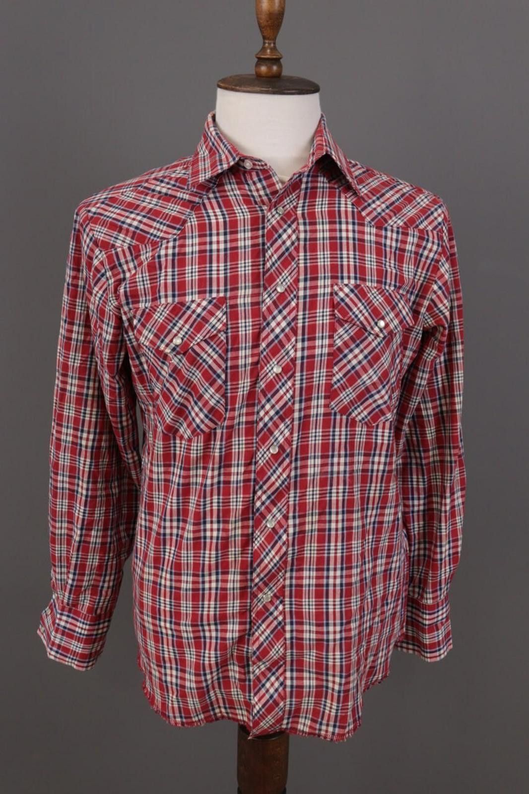 Wrangler Vintage Wrangler Western Red Check Overshirt Shirt Size M Size US M / EU 48-50 / 2 - 1 Thumbnail