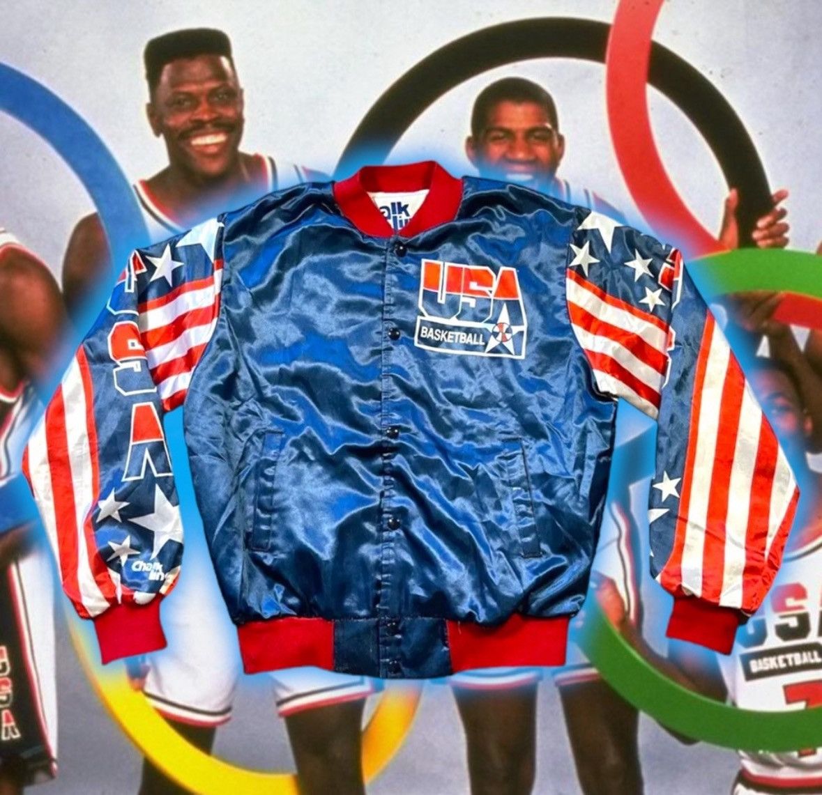 Chalk Line × Vintage 💎ViNTaGe💎 1992 CHaLK Line FaNaMTioN USA DreAm TEaM JaCKet🧥 Size US M / EU 48-50 / 2 - 3 Thumbnail