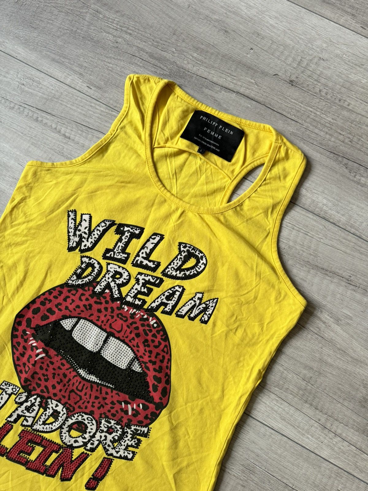 Philipp Plein Philipp Plein Wild Dream J'adore Plein Lips & Strass tee Size M / US 6-8 / IT 42-44 - 3 Thumbnail