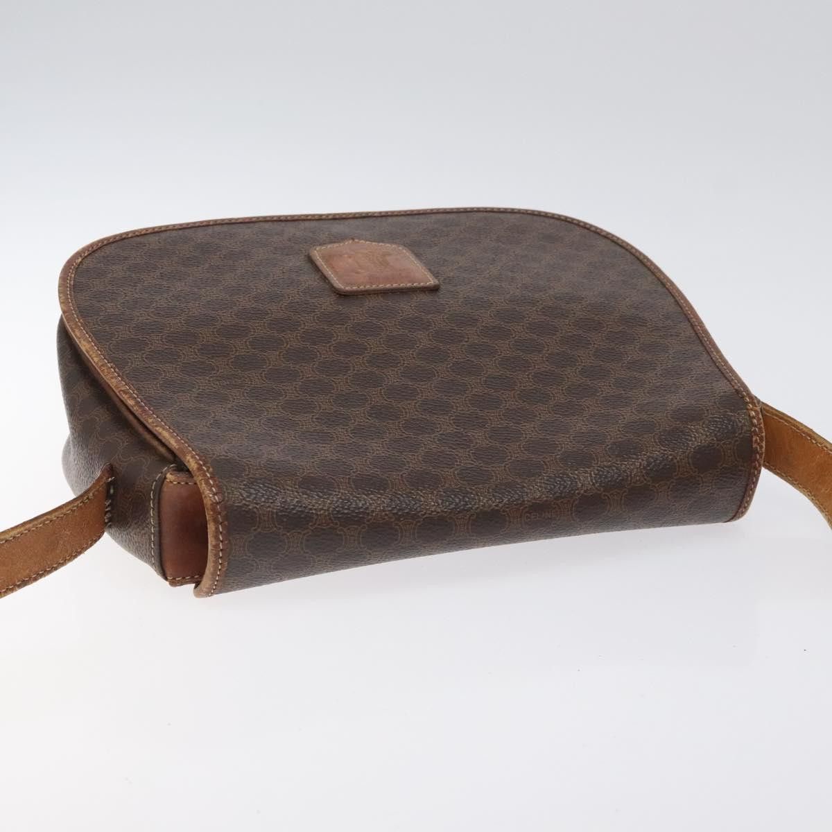 Celine CELINE Macadam Canvas Shoulder Bag Pvc Leather Brown Gold Size ONE SIZE - 6 Thumbnail