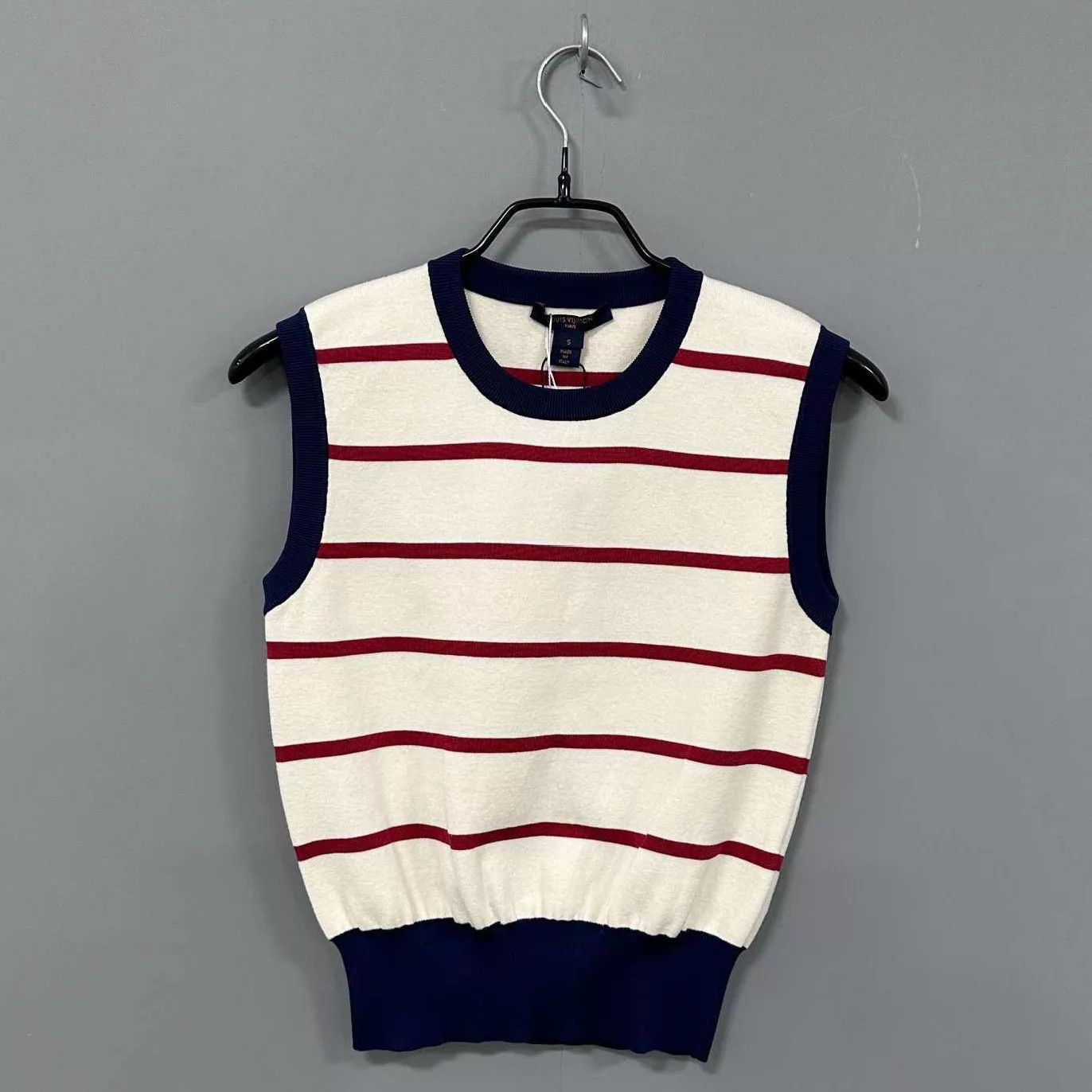 Louis Vuitton LV Striped Sleeveless Knit Top Women's S Size S / US 4 / IT 40 - 1 Thumbnail