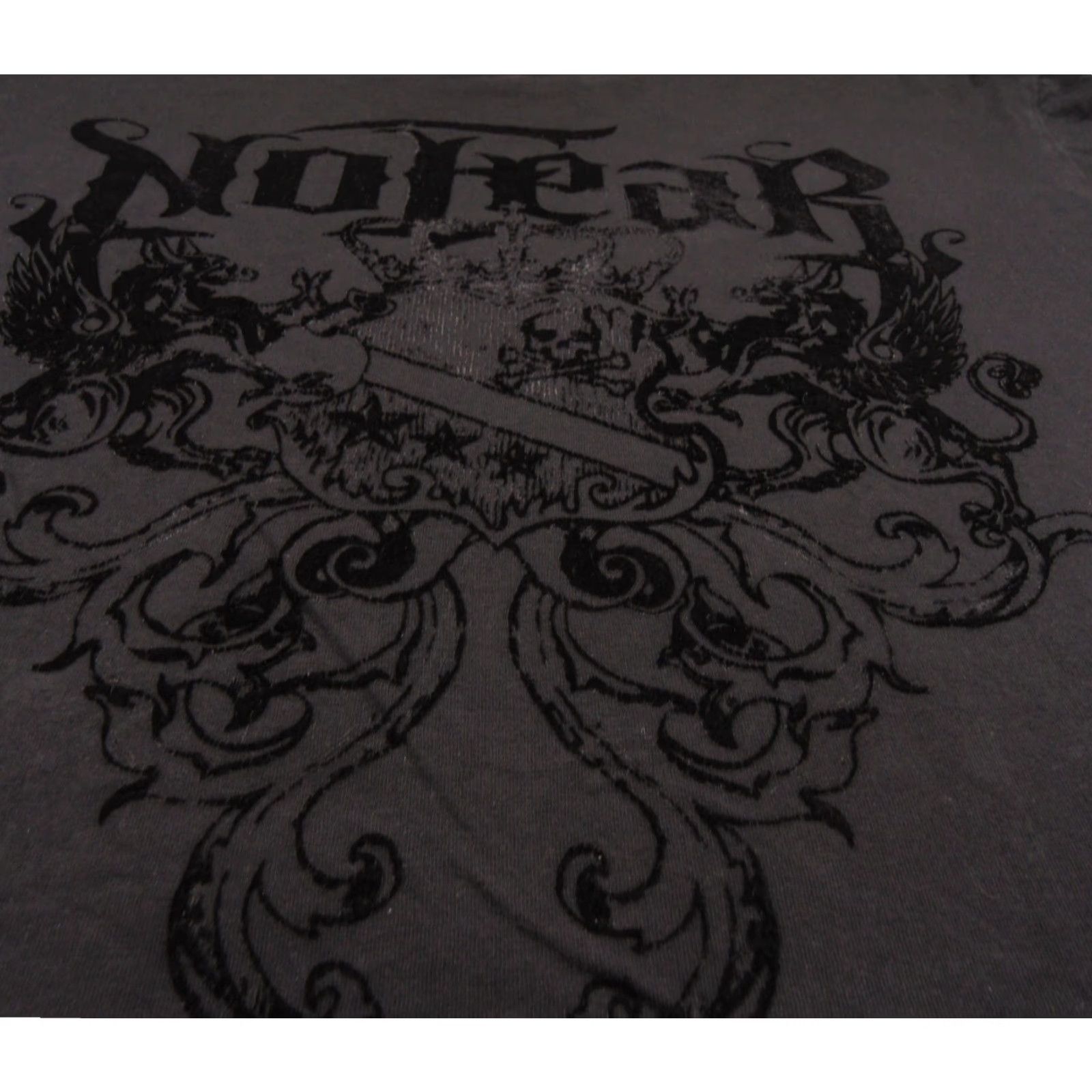 No Fear No Fear Shirt Mens XL Black Grunge Tee Wings Crest Skull Crewneck Adult XL Black Graphic Tee Mens Size US XL / EU 56 / 4 - 2 Thumbnail