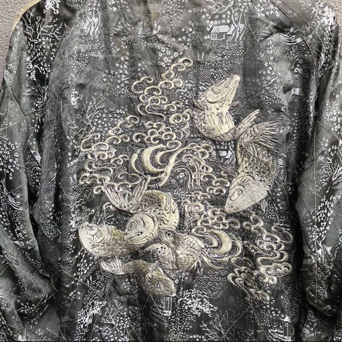 Japanese Brand Vintage SUKAJAN embroidery reversible jacket japanese motif Size US XL / EU 56 / 4 - 4 Thumbnail