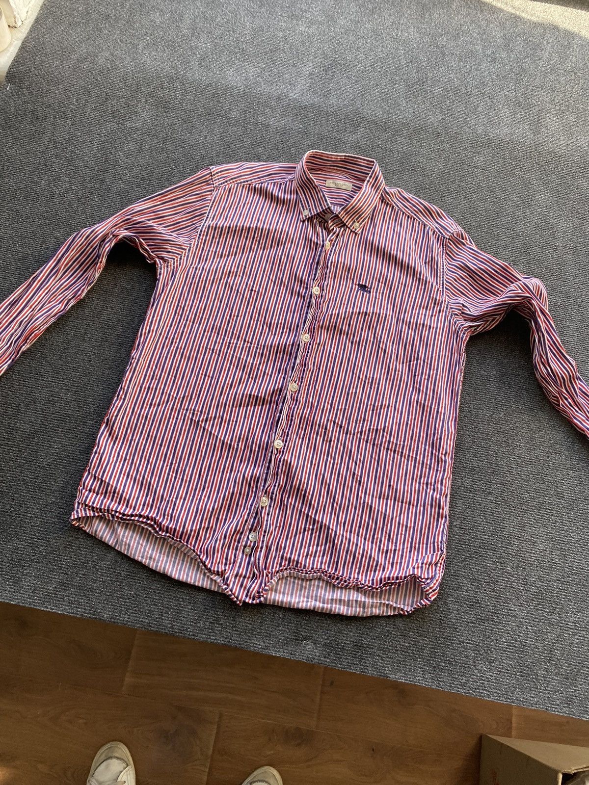 Burberry 🔥Burberry brit button down shirt luxury vintage mens Size US M / EU 48-50 / 2 - 14 Thumbnail