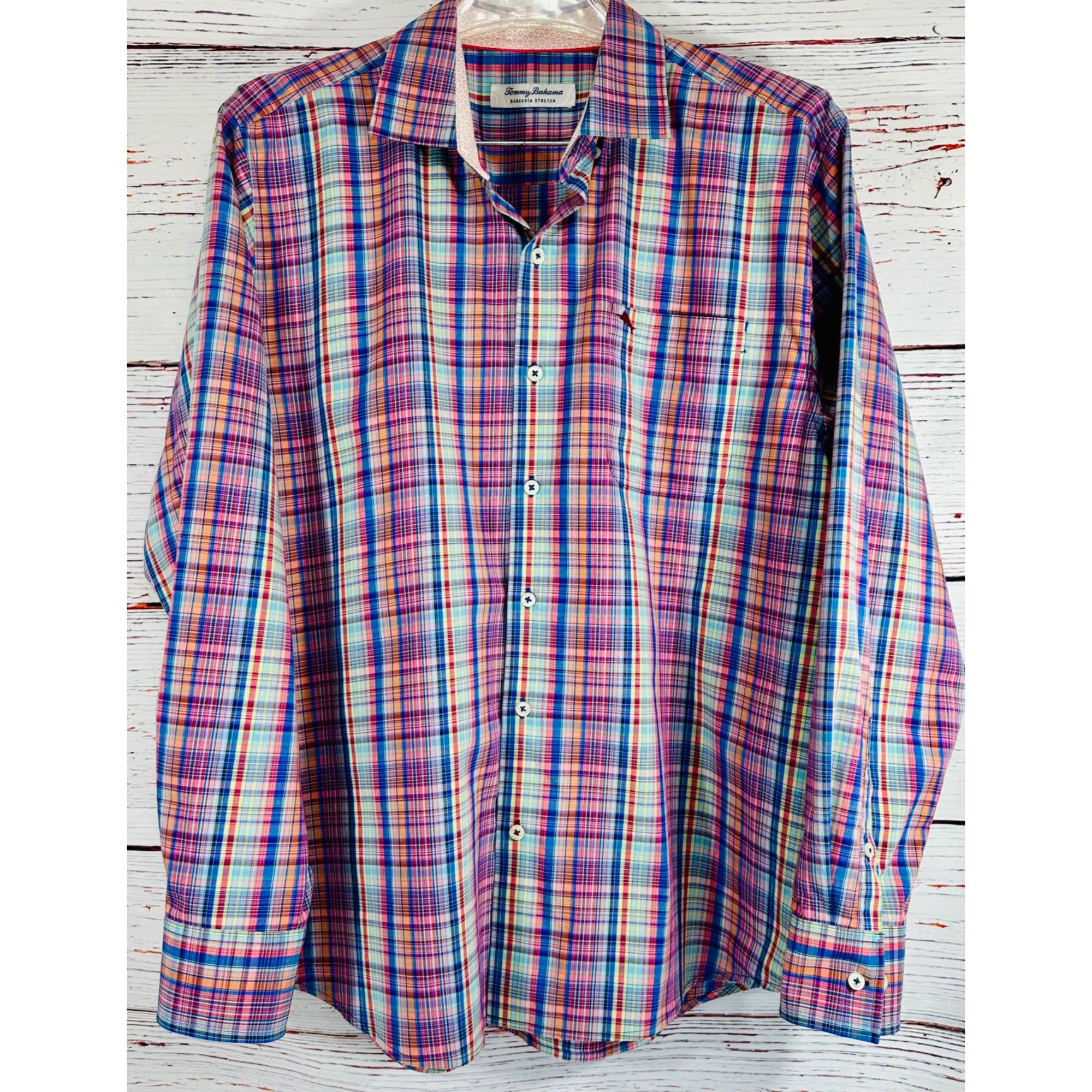 Tommy Bahama Tommy Bahama Sarasota Stretch Multicolor Plaid Long Sleeve B Size US L / EU 52-54 / 3 - 10 Thumbnail
