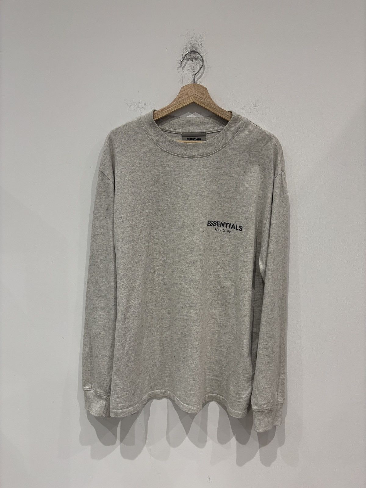 Fear of God Fear of God Essentials Long-Sleeve Heather Oatmeal Size US M / EU 48-50 / 2 - 1 Thumbnail