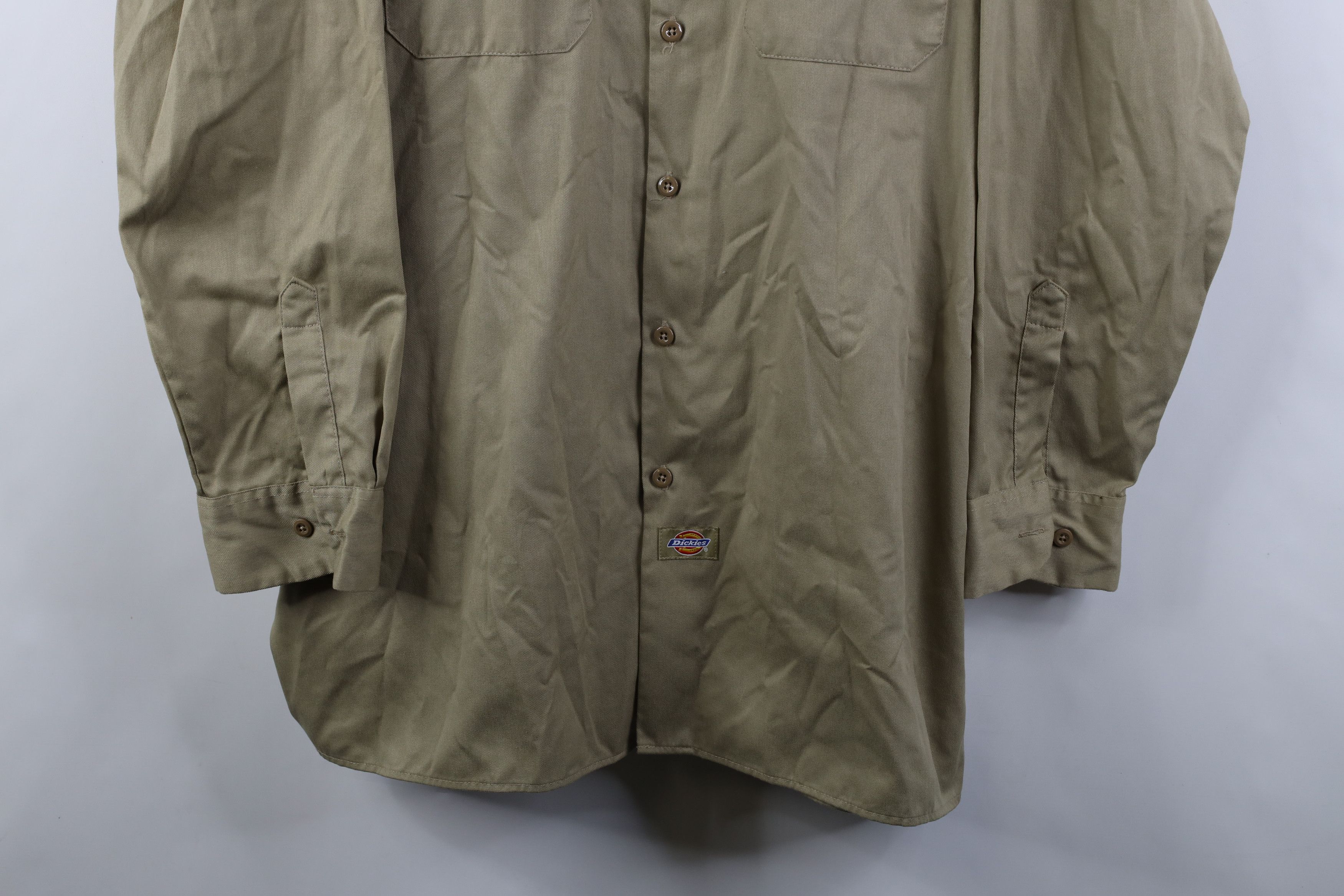 Dickies Vintage 90s Dickies Mechanic Long Sleeve Button Shirt Size US XL / EU 56 / 4 - 3 Thumbnail