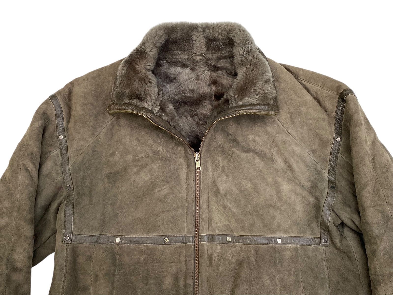 Japanese Brand Vtg Leather Jacket Sheepskin Size US L / EU 52-54 / 3 - 3 Thumbnail