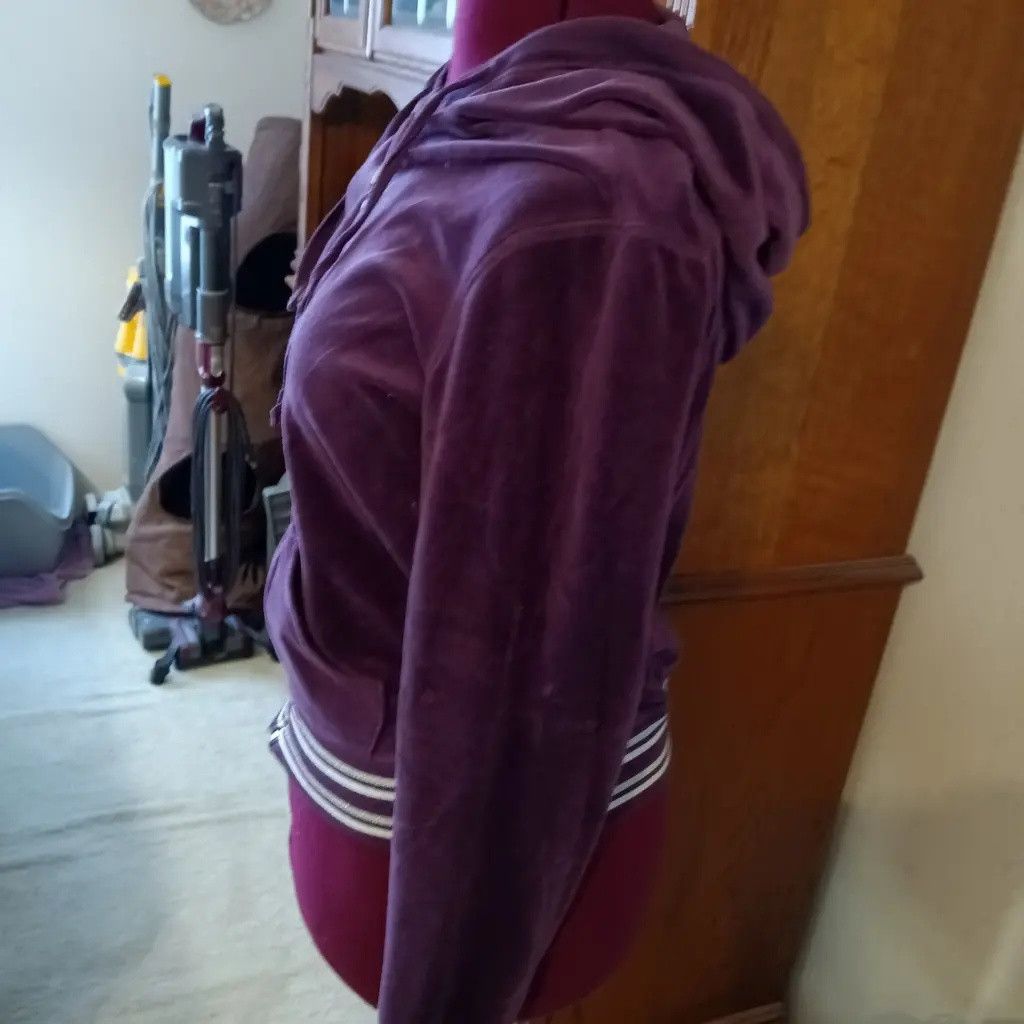 Victoria's Secret Vintage Y2K Victoria’s Secret Velour Zip Hoodie Size L / US 10 / IT 46 - 2 Thumbnail