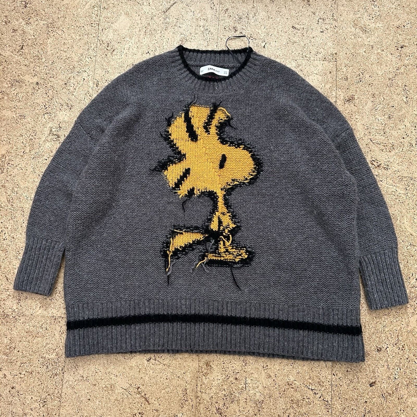 Zara Knit Peanuts Woodstock Wool Oversized Shaggy Sweater Small Size S / US 4 / IT 40 - 1 Thumbnail