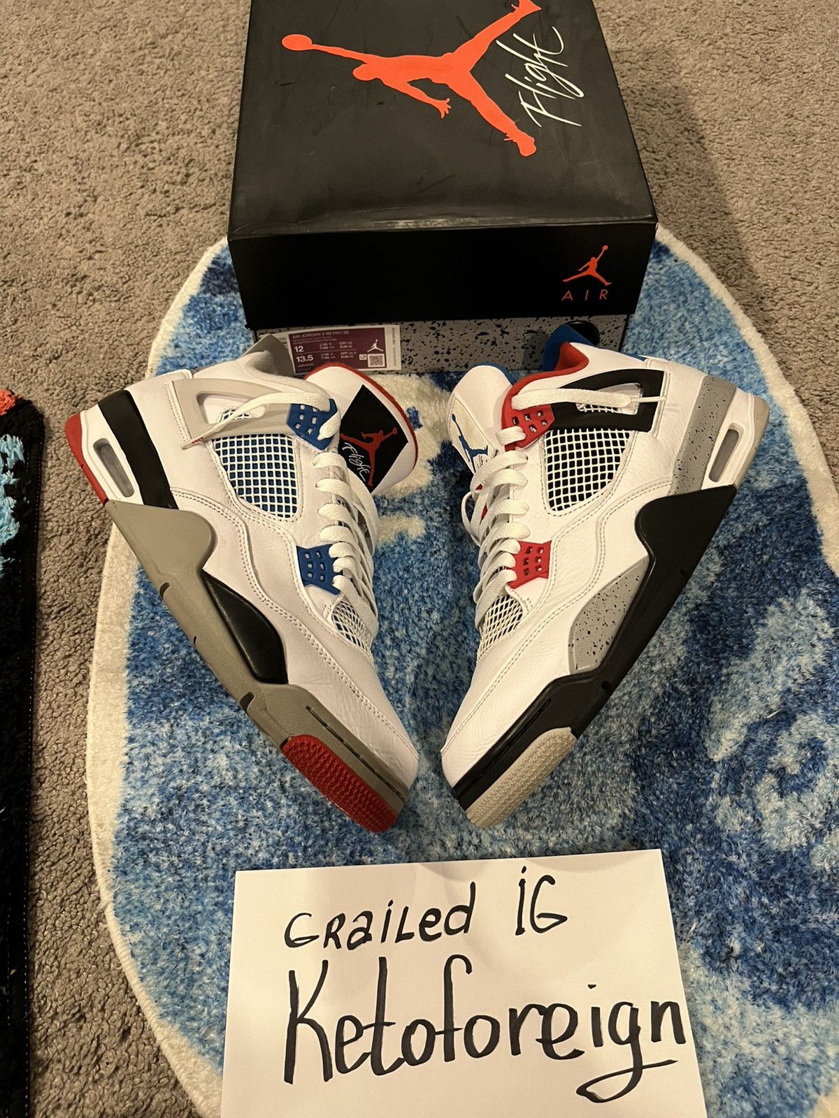 Jordan Brand Jordan 4 what the last sale 489$ Size US 12 / EU 45 - 2 Thumbnail