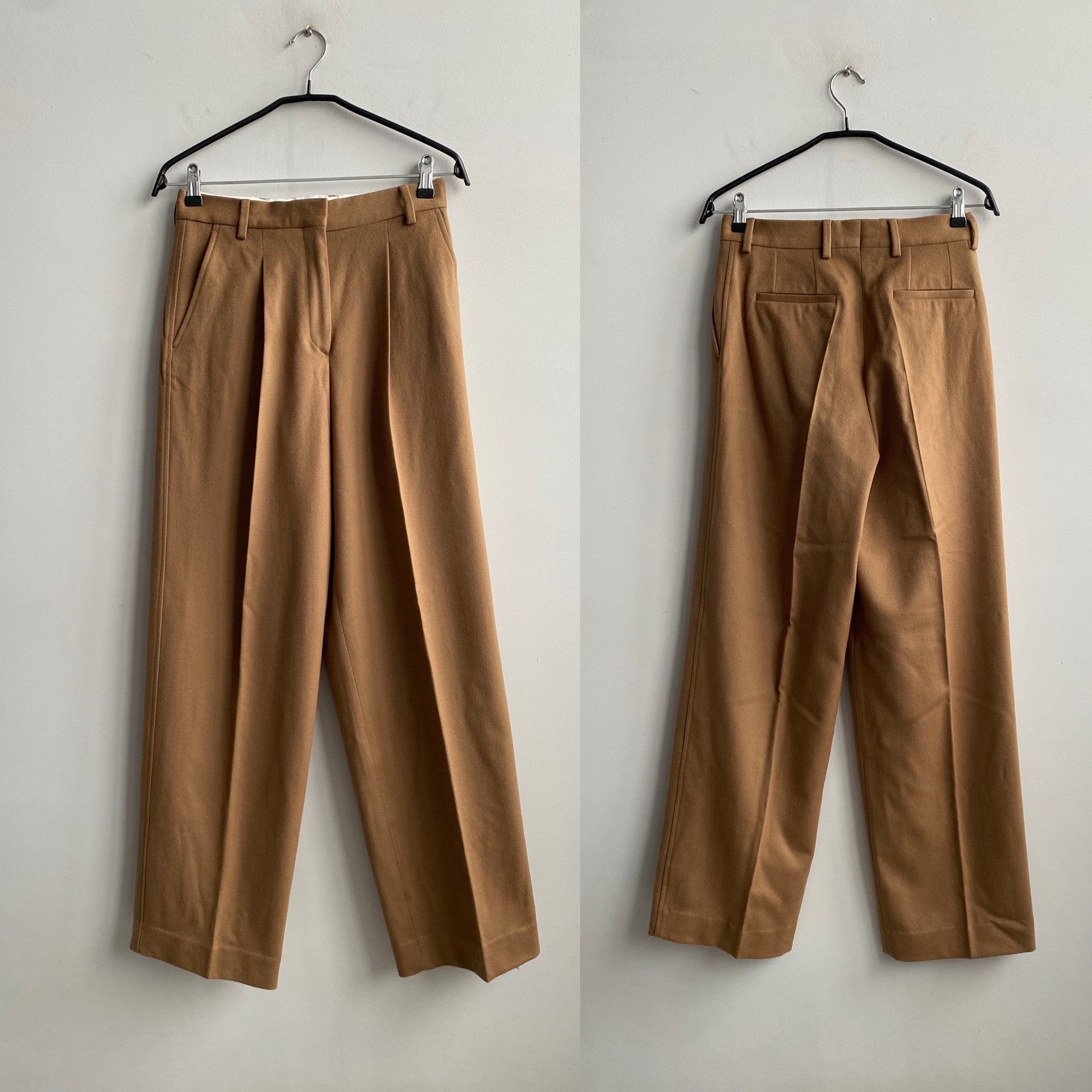 Officine Generale Officine Generale by Ing Loro Piana Sophie Wool Pants Camel Size 36" / US 14 / IT 50 - 2 Thumbnail