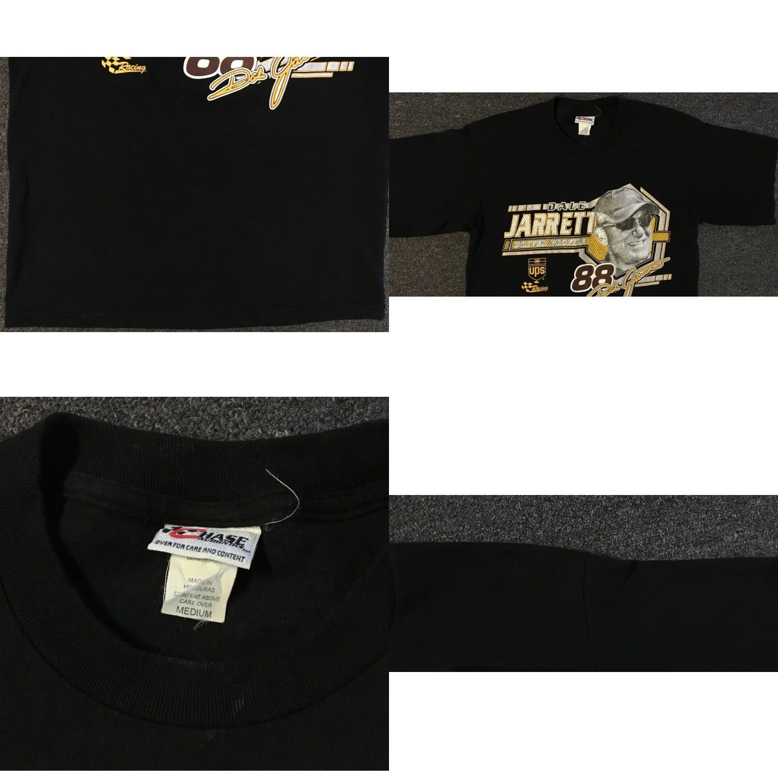 Chase Authentics VINTAGE NASCAR Dale Jarrett Faded All Over Print Shirt M Chase Authentics M Black All Over Print 90s Racing Car USA Mens Size US M / EU 48-50 / 2 - 8 Thumbnail