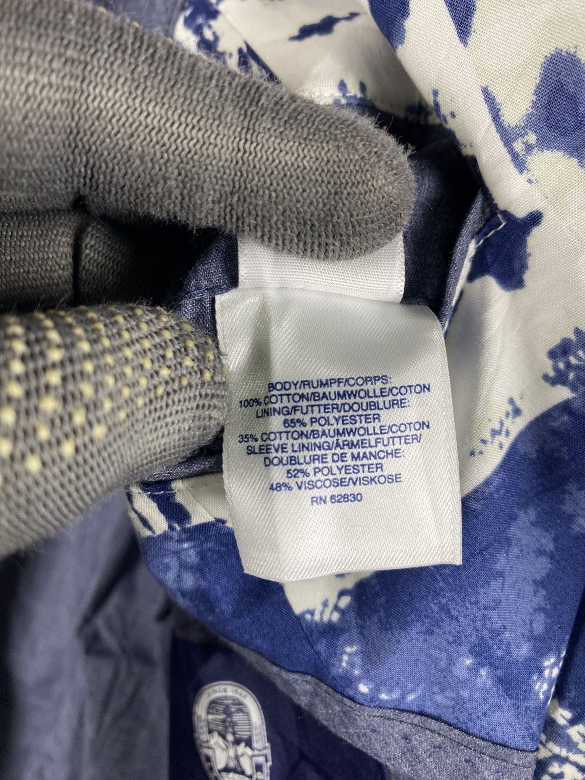 Lands' End Lands’ End Indigo Patchwork Blazer Classic Blue White Size US M / EU 48-50 / 2 - 14 Thumbnail