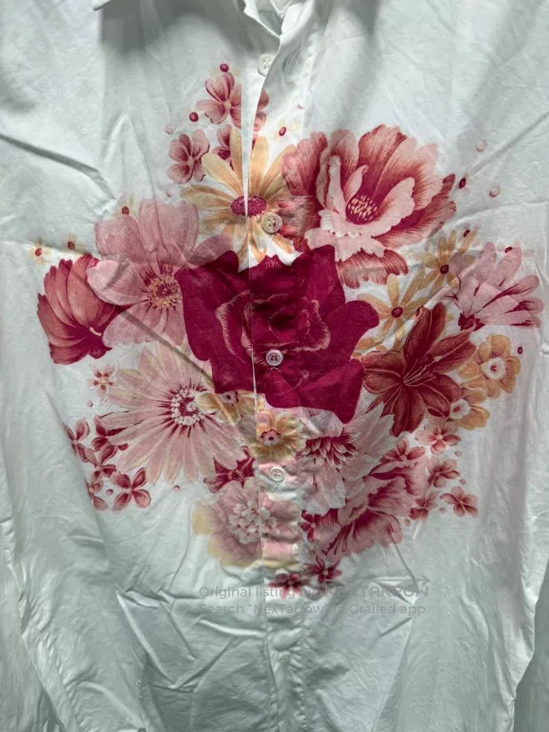 Yohji Yamamoto Yohji Yamamoto 90s Flower Shirt Size US XL / EU 56 / 4 - 2 Thumbnail