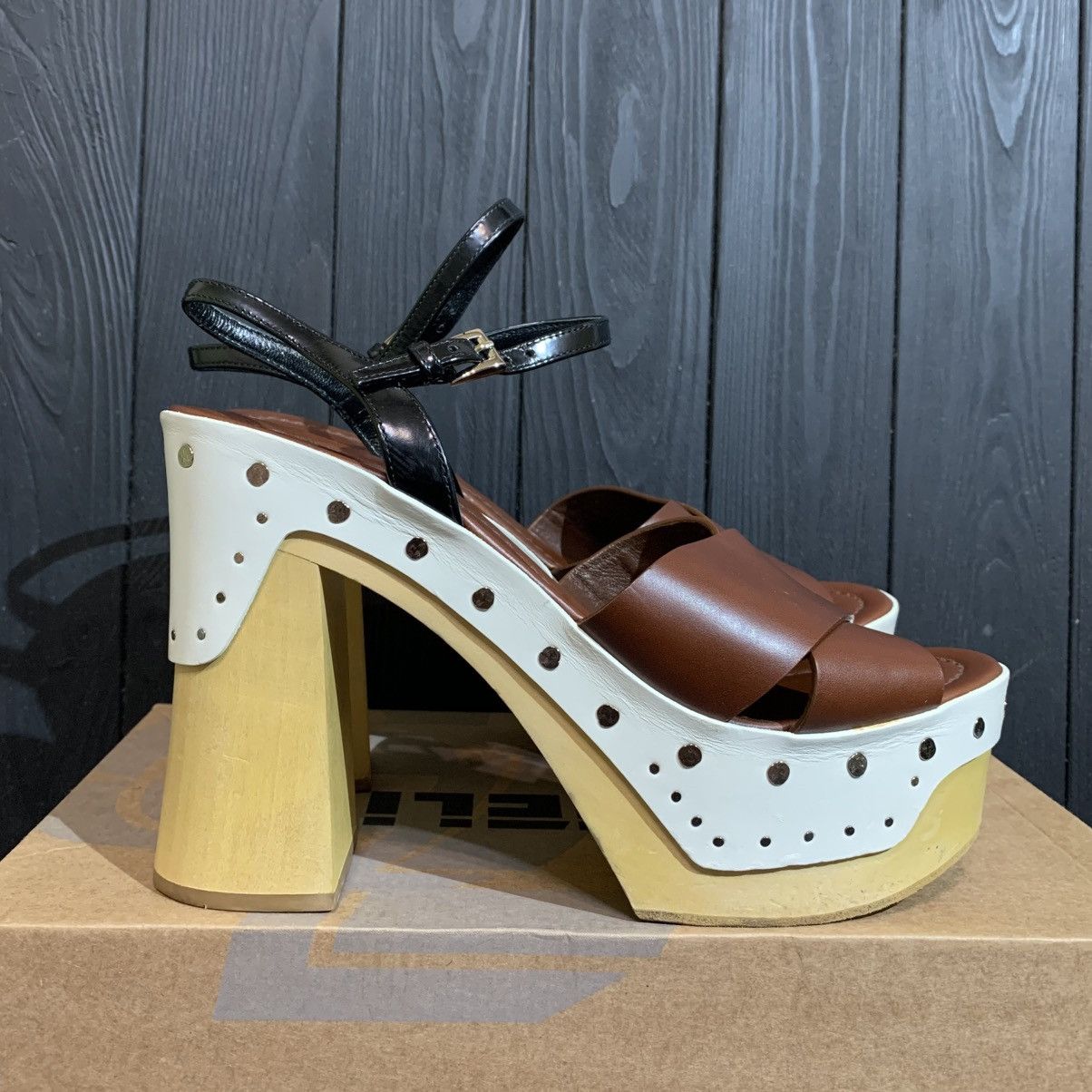 Prada Prada Colorblock Clog-Bottom Sandal Size 39.5 Size US 9.5 / IT 39.5 - 2 Thumbnail