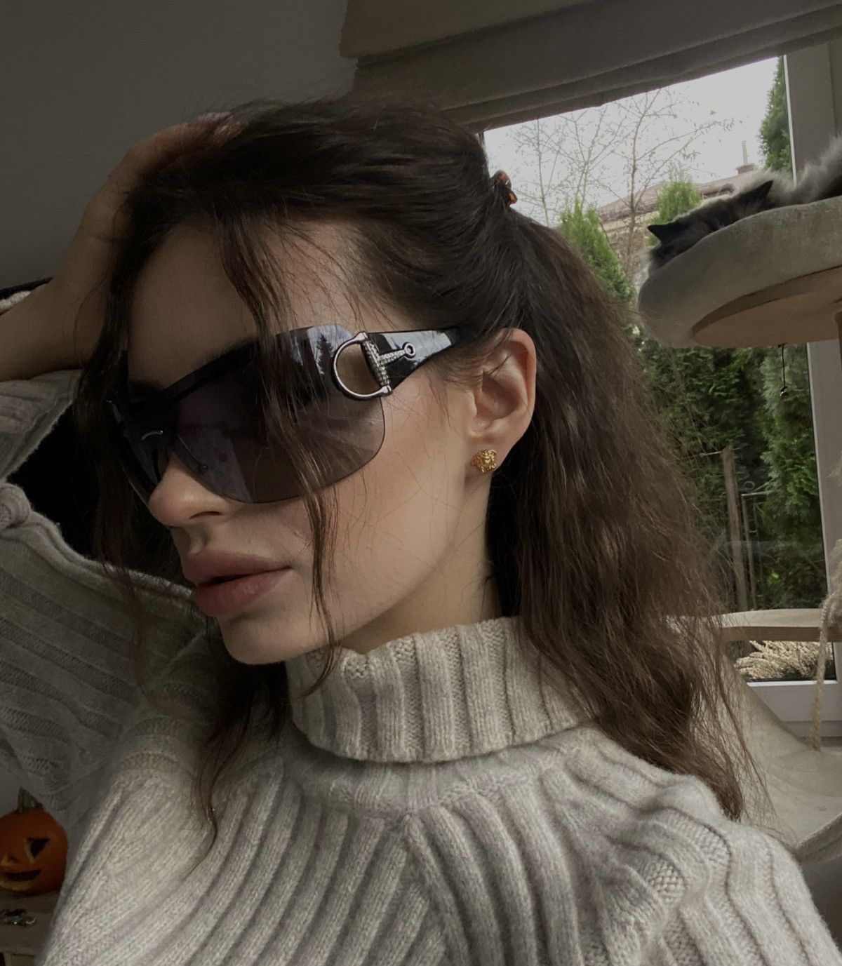 GUCCI Swarovski Horsebit Mask Sunglasses y2k archive luxury
