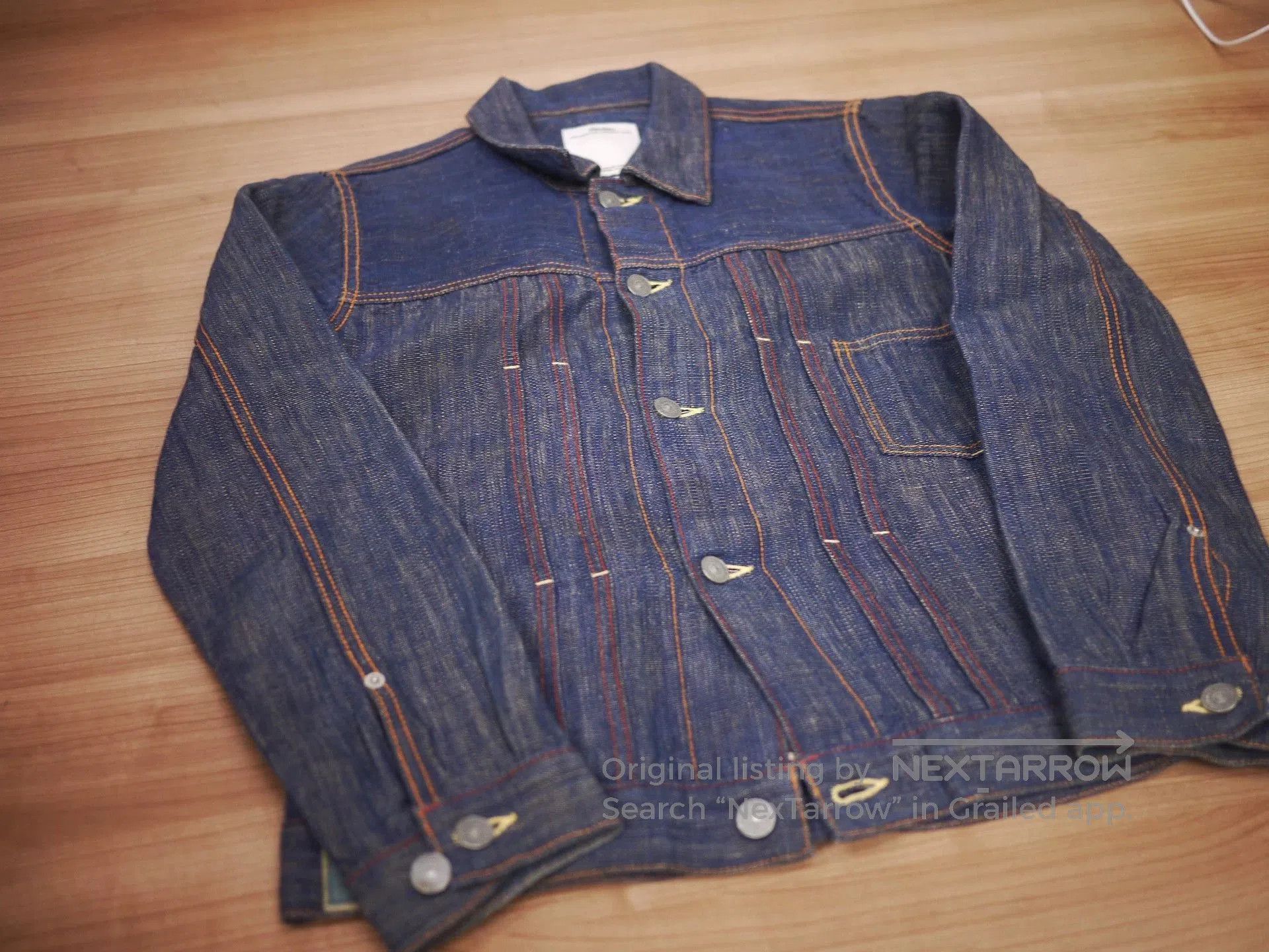 Visvim Blue Denim Jacket with Contrast Stitching - Size S. Size US S / EU 44-46 / 1 - 2 Thumbnail
