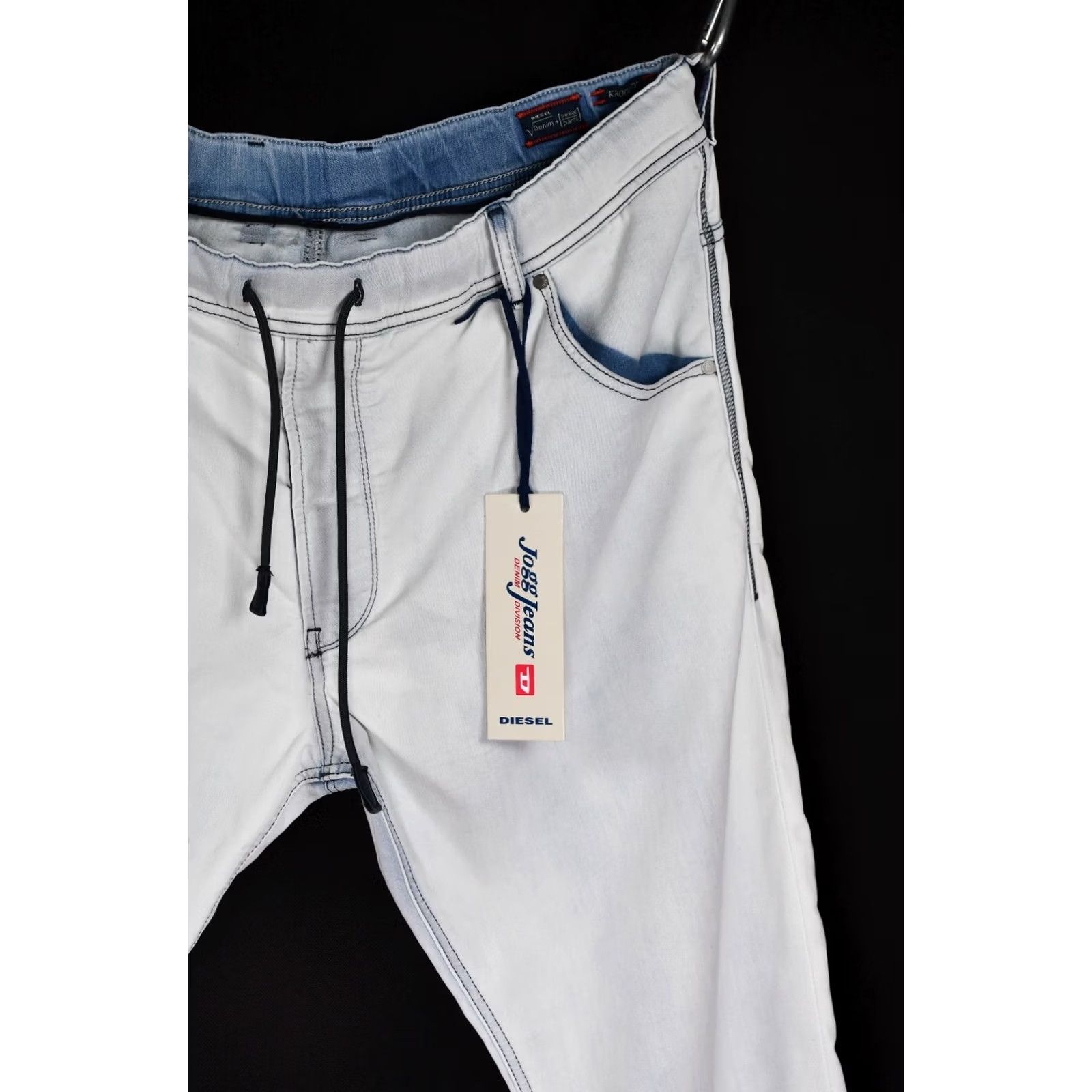 Diesel Diesel Krooley-NE Stretch Jogg Jeans Sweat Pants Men's W36 Jeans Gray 90%Cotton 8%Polyester 2%Elastane Classic Fit Size US 36 / EU 52 - 5 Thumbnail