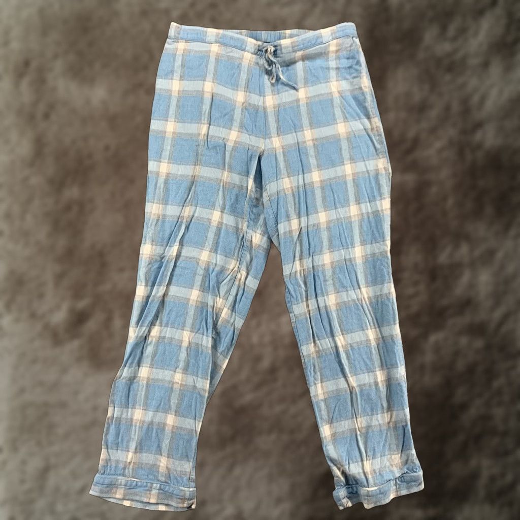 Talbots Talbots Pants Womens XS Blue White Lounge Pajama Pull On Drawstring 28x27 Size 26" / US 2 / IT 38 - 1 Thumbnail
