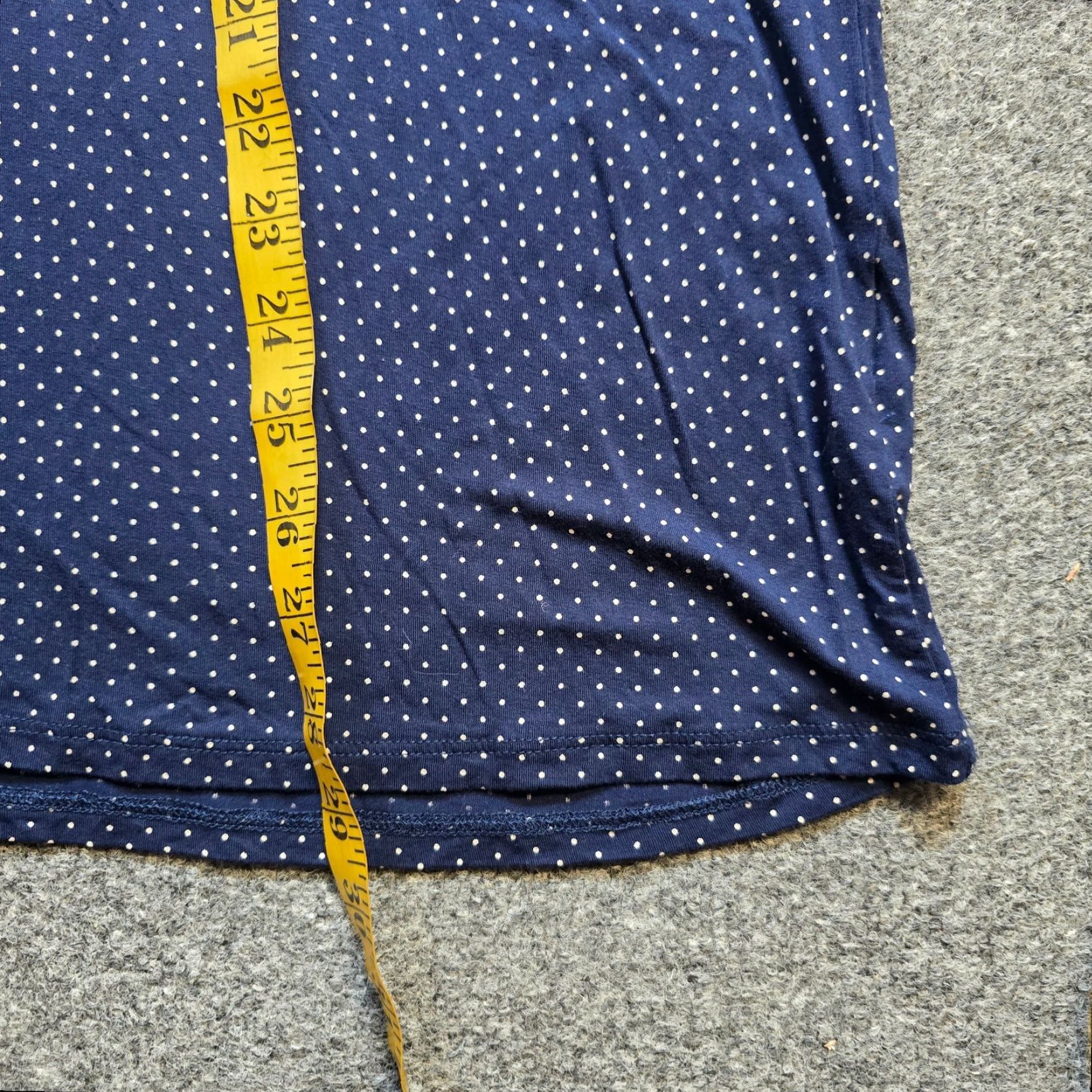 Lands' End Lands' End Top Women 2X Blue Polka Dots 3/4 Sleeve Stretchy Lightweight Casual Blouse Size XXL / US 16-18 / IT 52-54 - 6 Thumbnail
